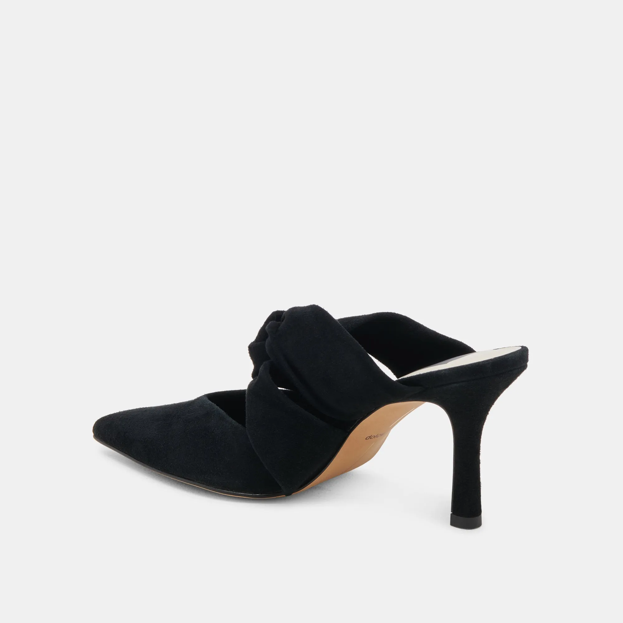 KELSY HEELS ONYX SUEDE Leather Upper