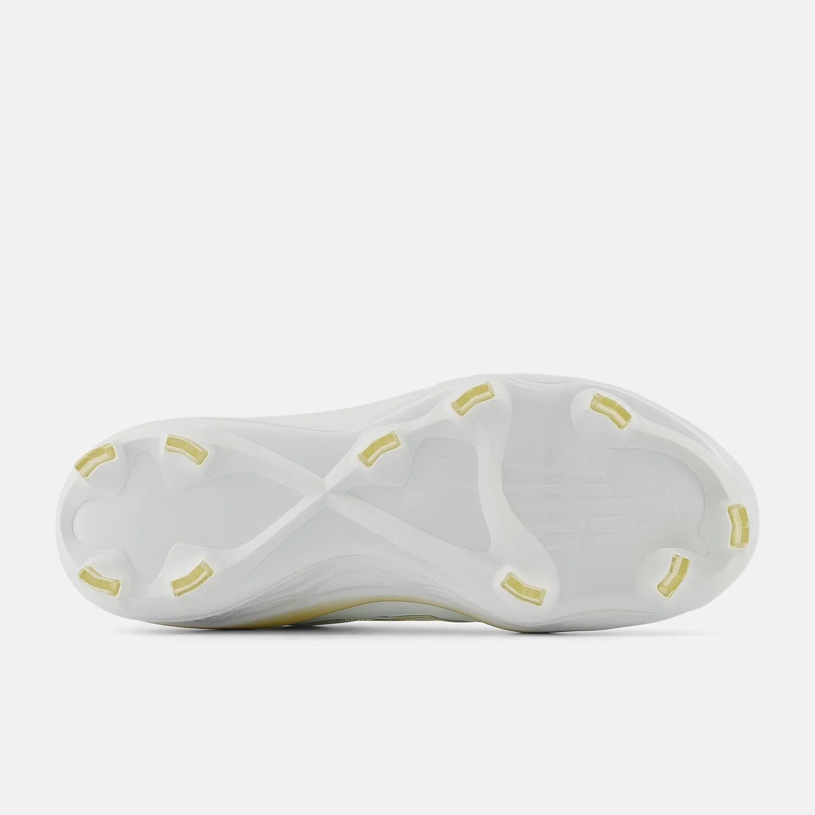 New Balance Women's Fresh Foam X Velo v4 Molded Softball Cleats - White/Gold SPVELOC4 packable Metallic Buckle