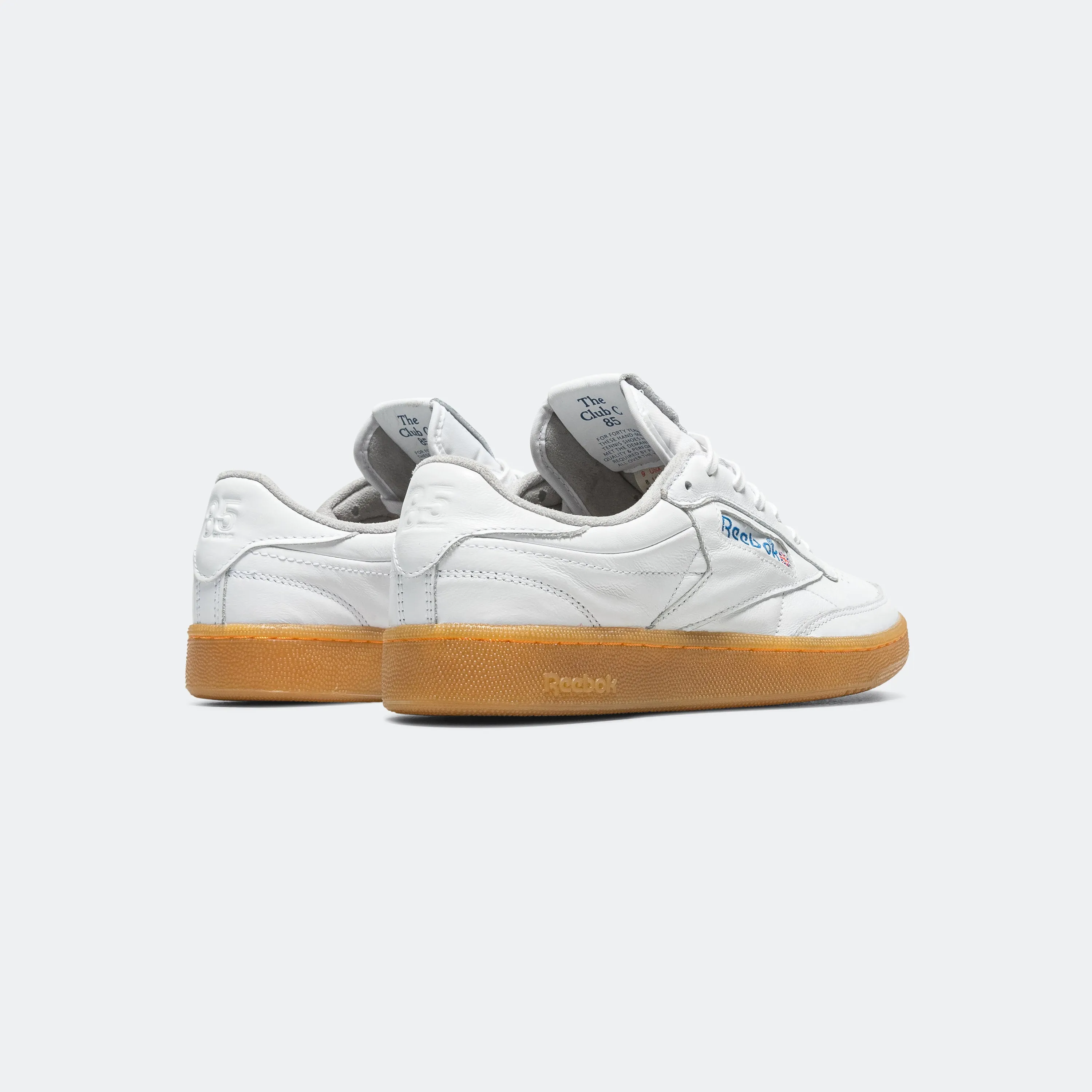 Club C 85 Vintage - White/Grey/Gum Zip Up Closure