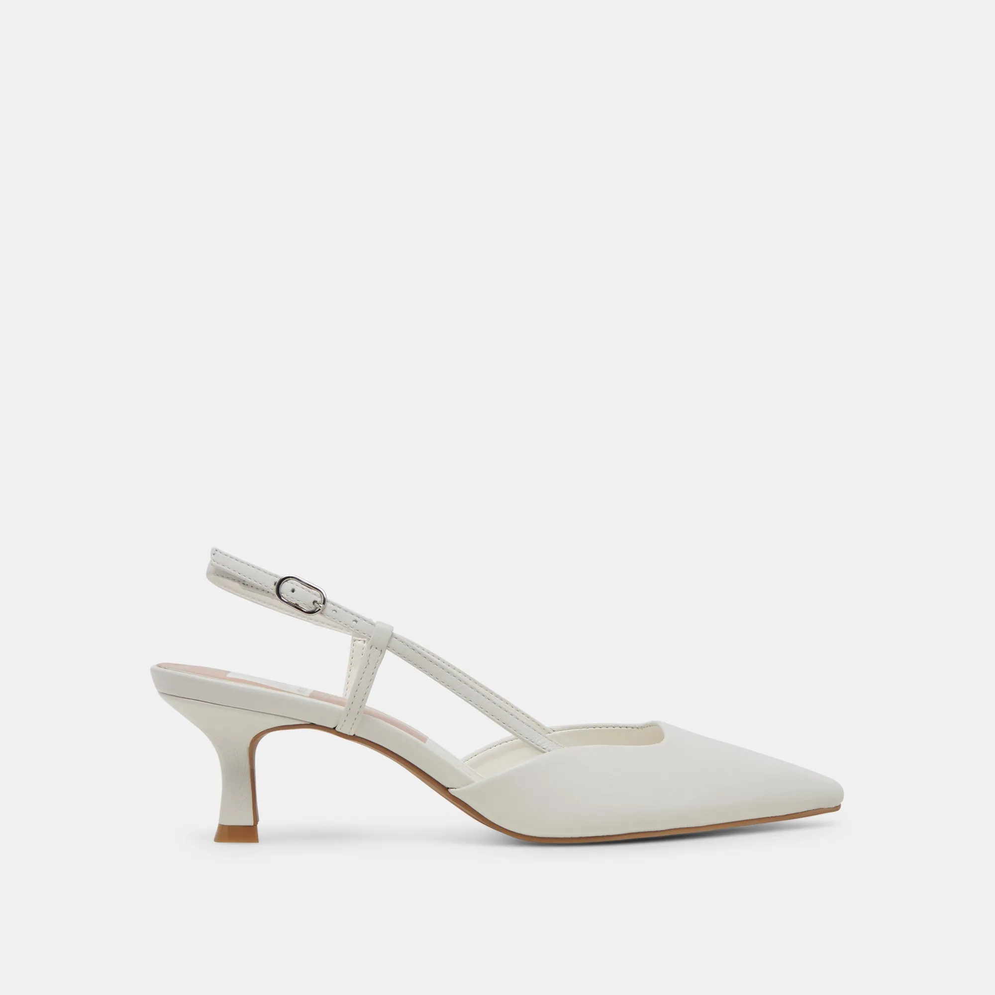 ODELA HEELS WHITE LEATHER Leather