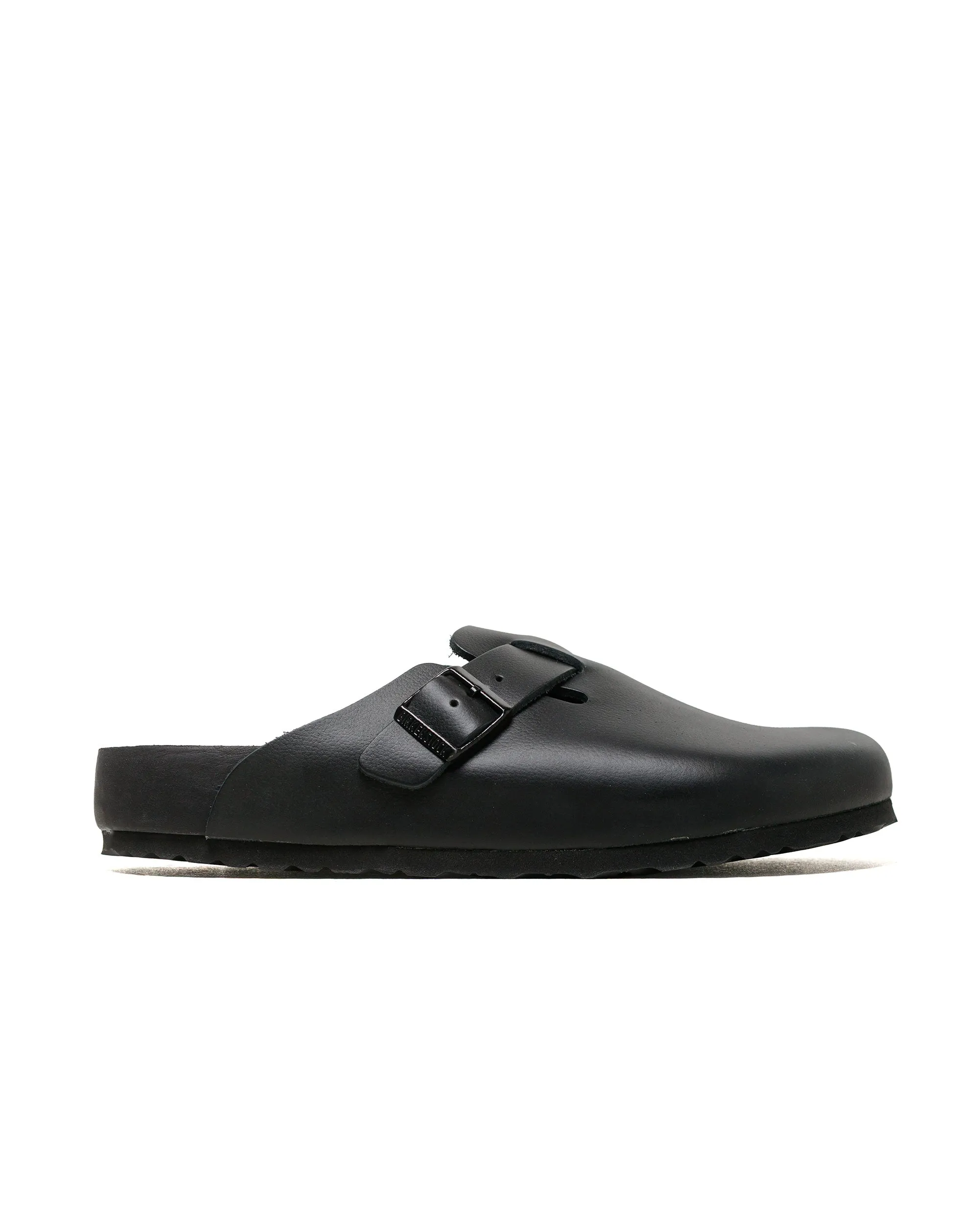mesh ventilation Soft Base Birkenstock Boston Exquisite Leather Black
