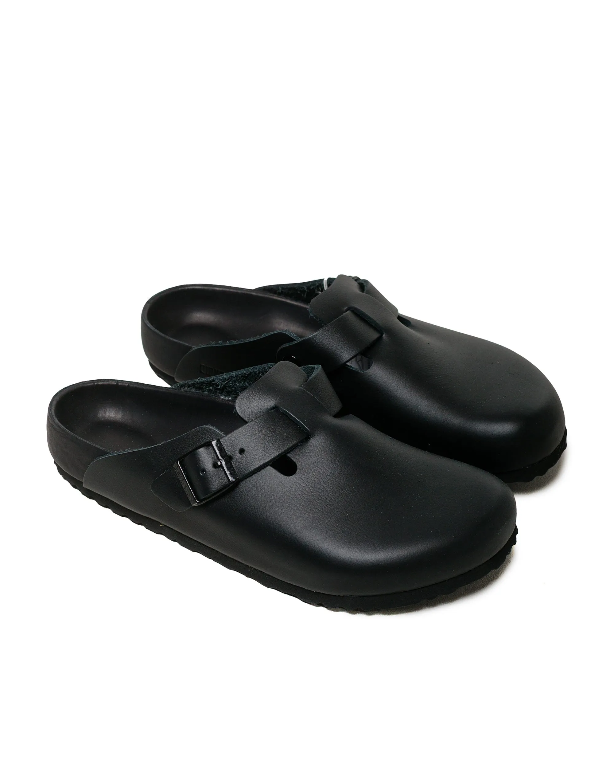 Birkenstock Boston Exquisite Leather Black French Ease Ergo Build