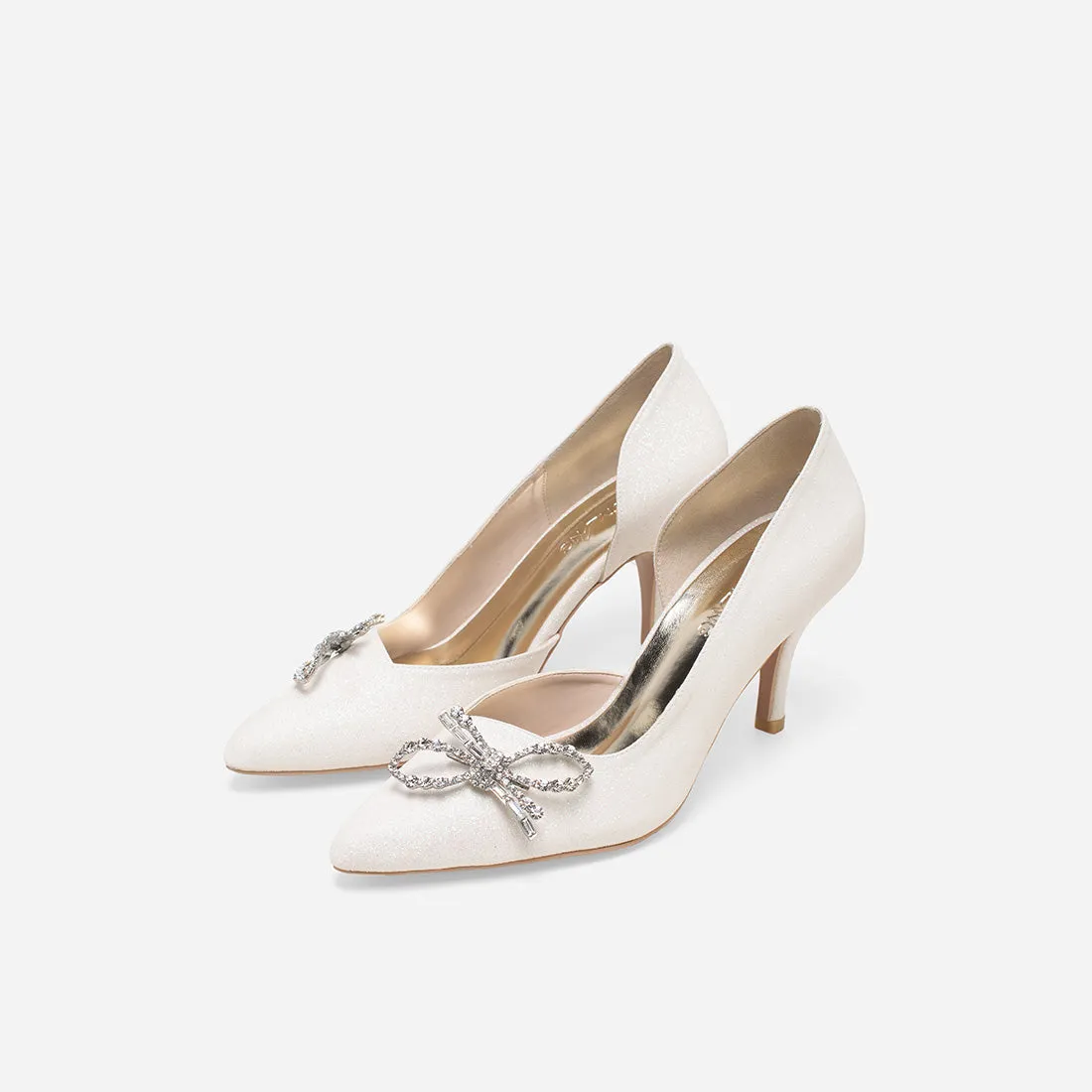Starling Cynthia White Pumps Moisture wicking Matte Finish