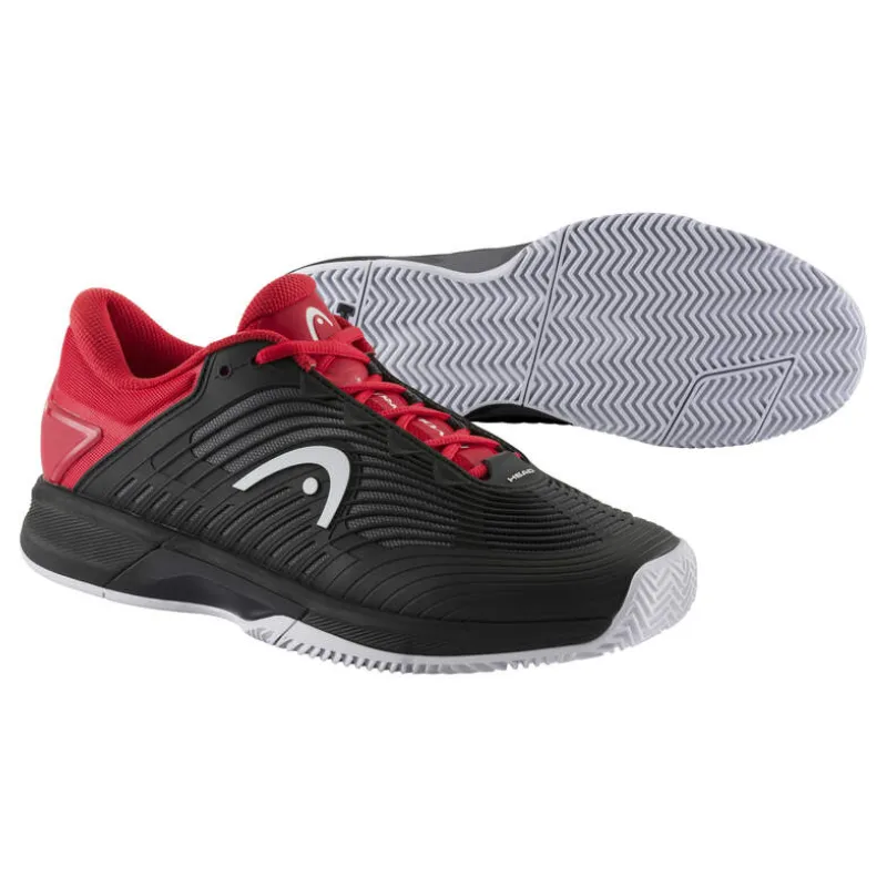 Moisture wicking Head Revolt Pro 4.5 Clay Men Tennis Shoes - Black/Red