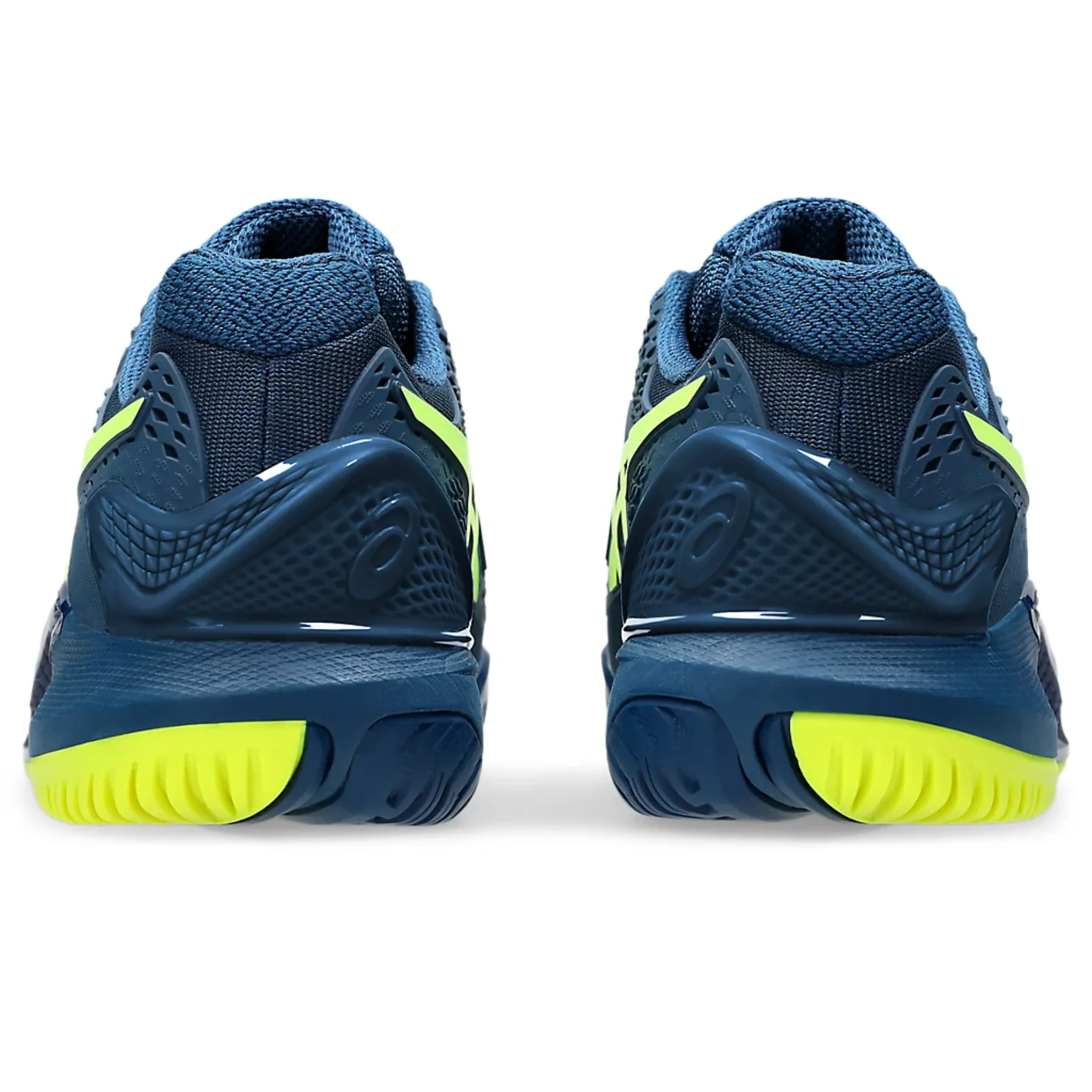 Breathable Linings Light Motion Asics Gel-Resolution 9 Wide Men Tennis Shoes - Mako Blue/Safety Yellow