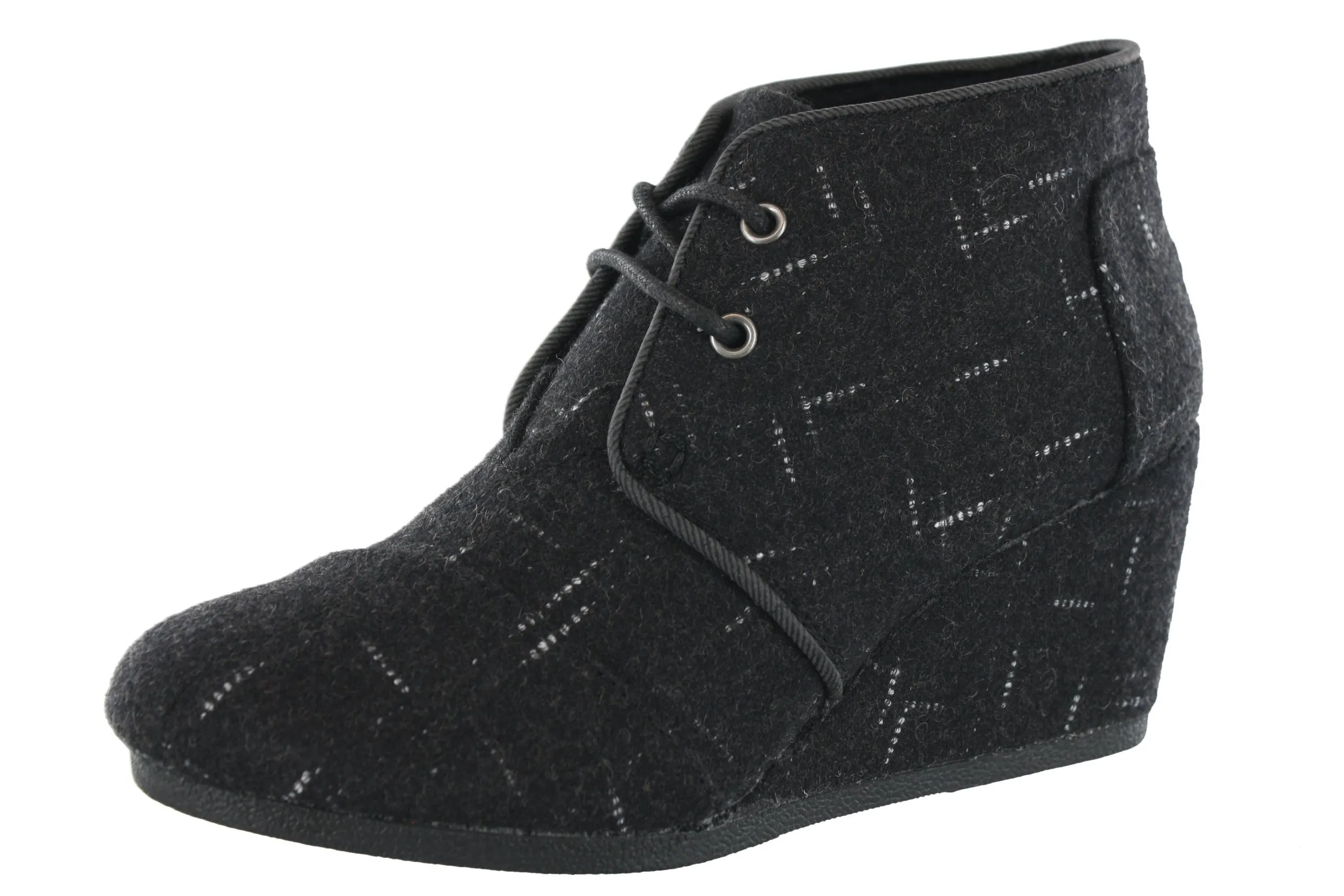 Confidence Spark Toms Women Desert Wedge Lace Up Booties