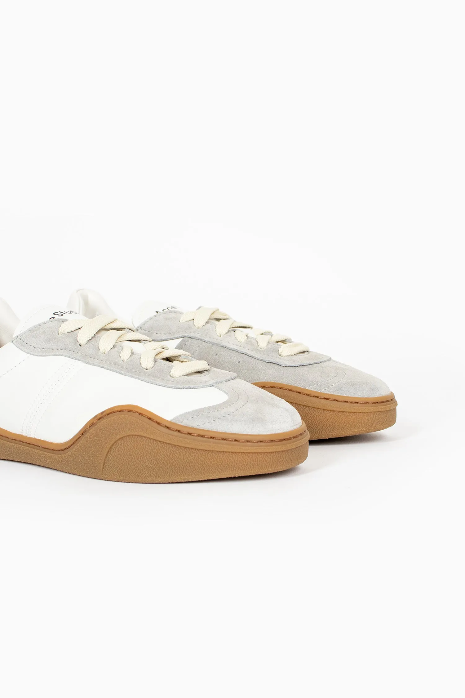 Lace Up Sneakers White/Brown Shock Diffusion Luxe support