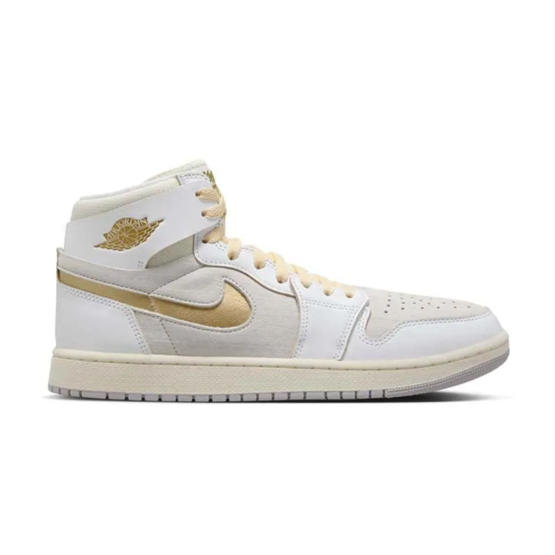 Air Jordan 1 Zoom Air CMFT 2 'Metallic Gold' Ergonomic Heel Cup Loose Fit