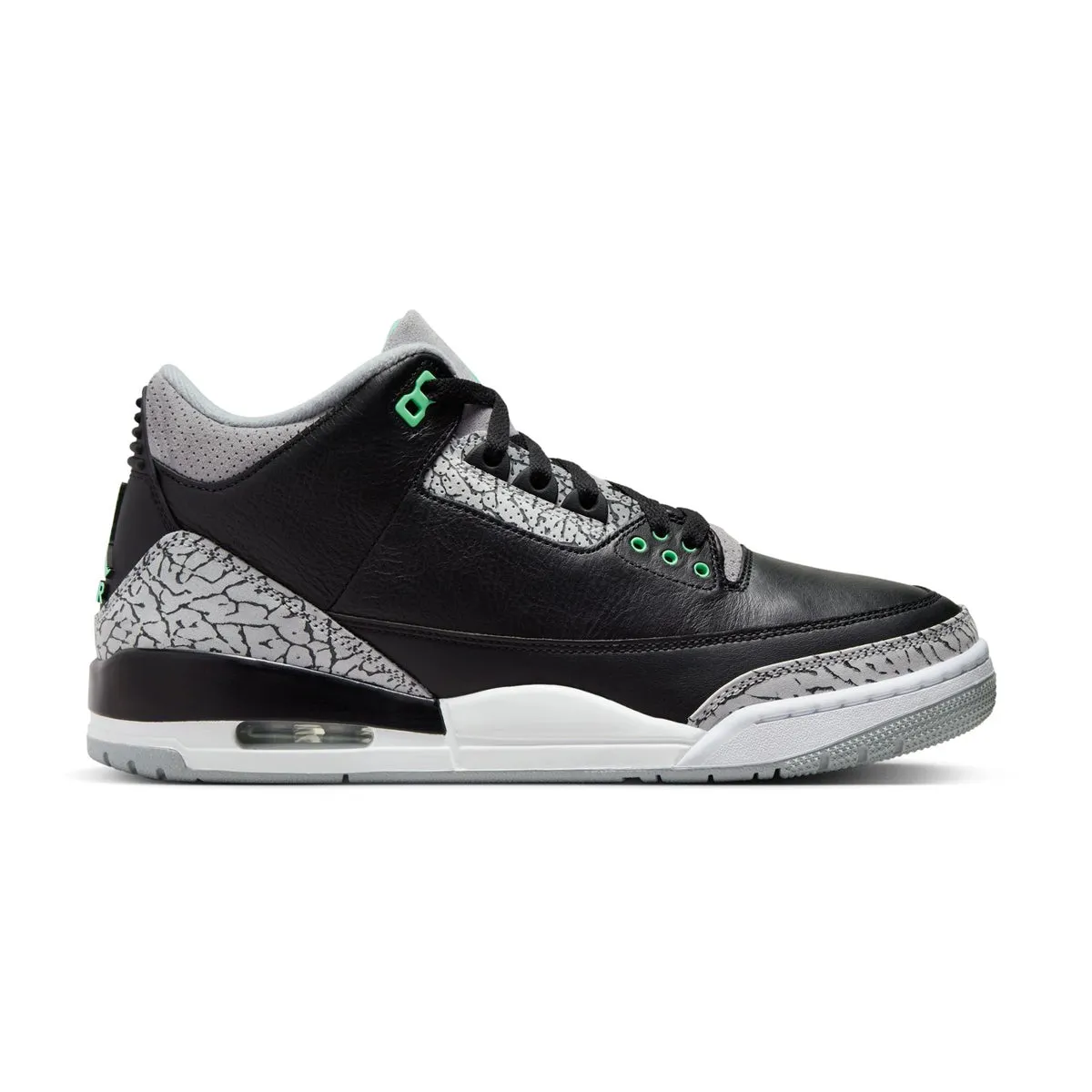 Air Jordan 3 Retro 'Green Glow' Gel Cushioning Balanced feel