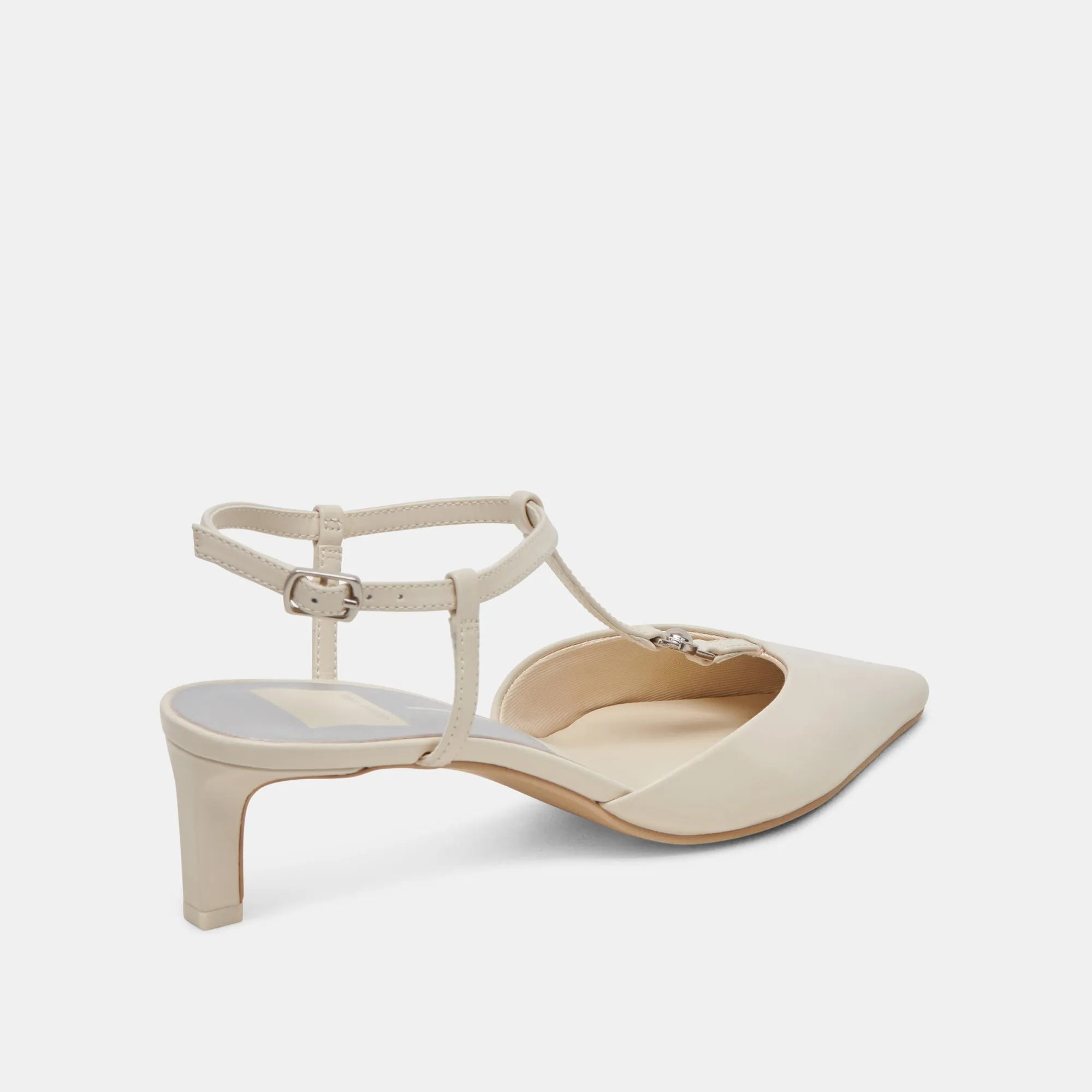 Pointed Toe LAVON HEELS IVORY LEATHER