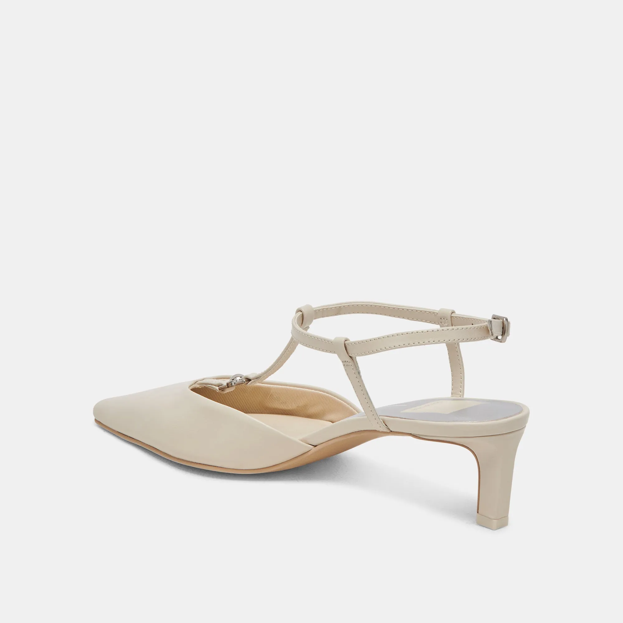 LAVON HEELS IVORY LEATHER Flexible Movement