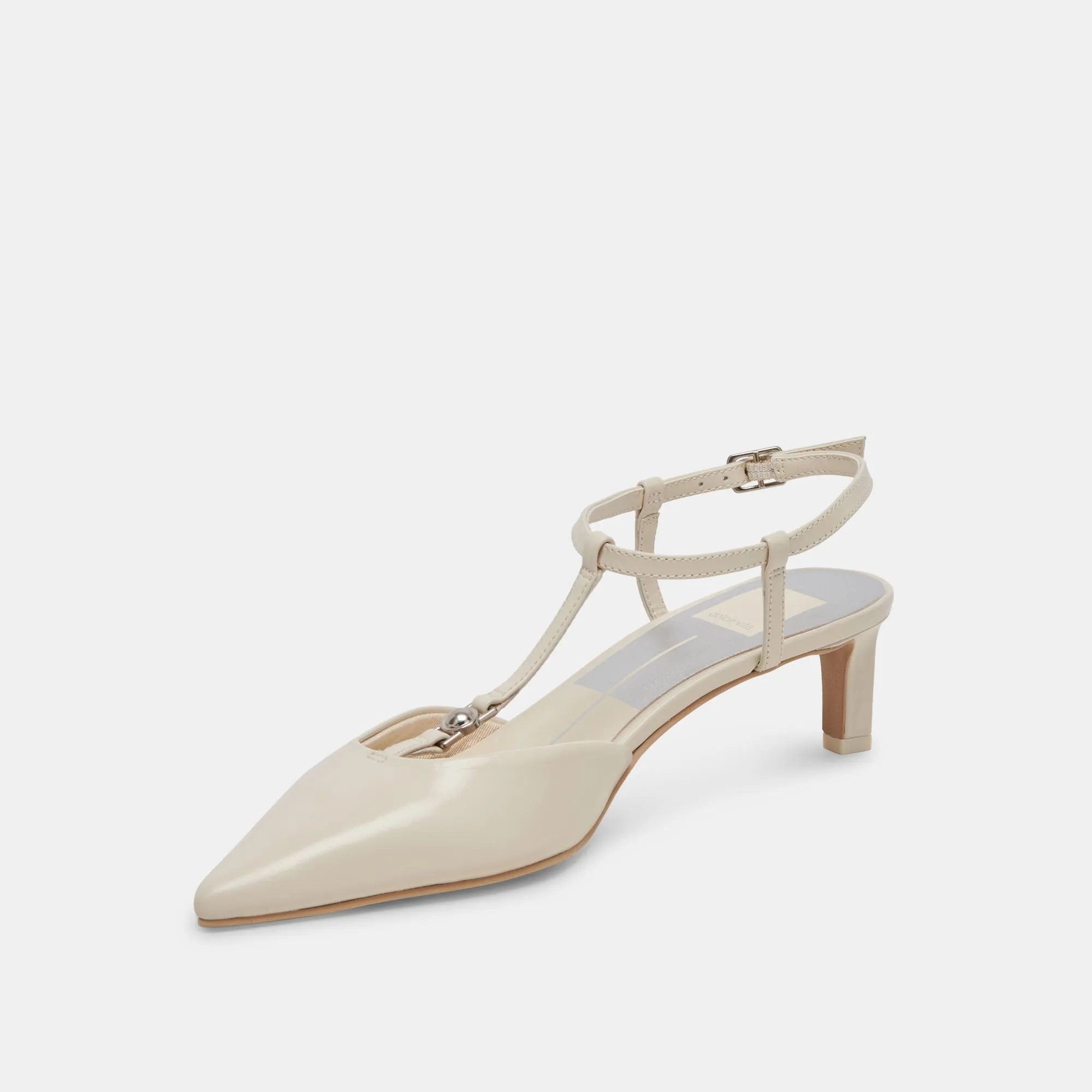 Dressy Sandals Customizable Fit LAVON HEELS IVORY LEATHER