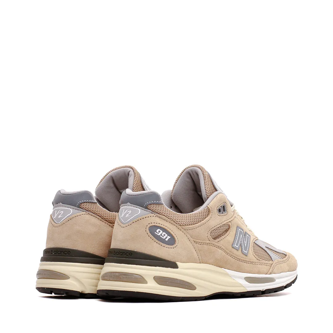 New Balance Unisex Made in UK 991v2 Cuban Sand U991BE2 running in narrow tracks shoes