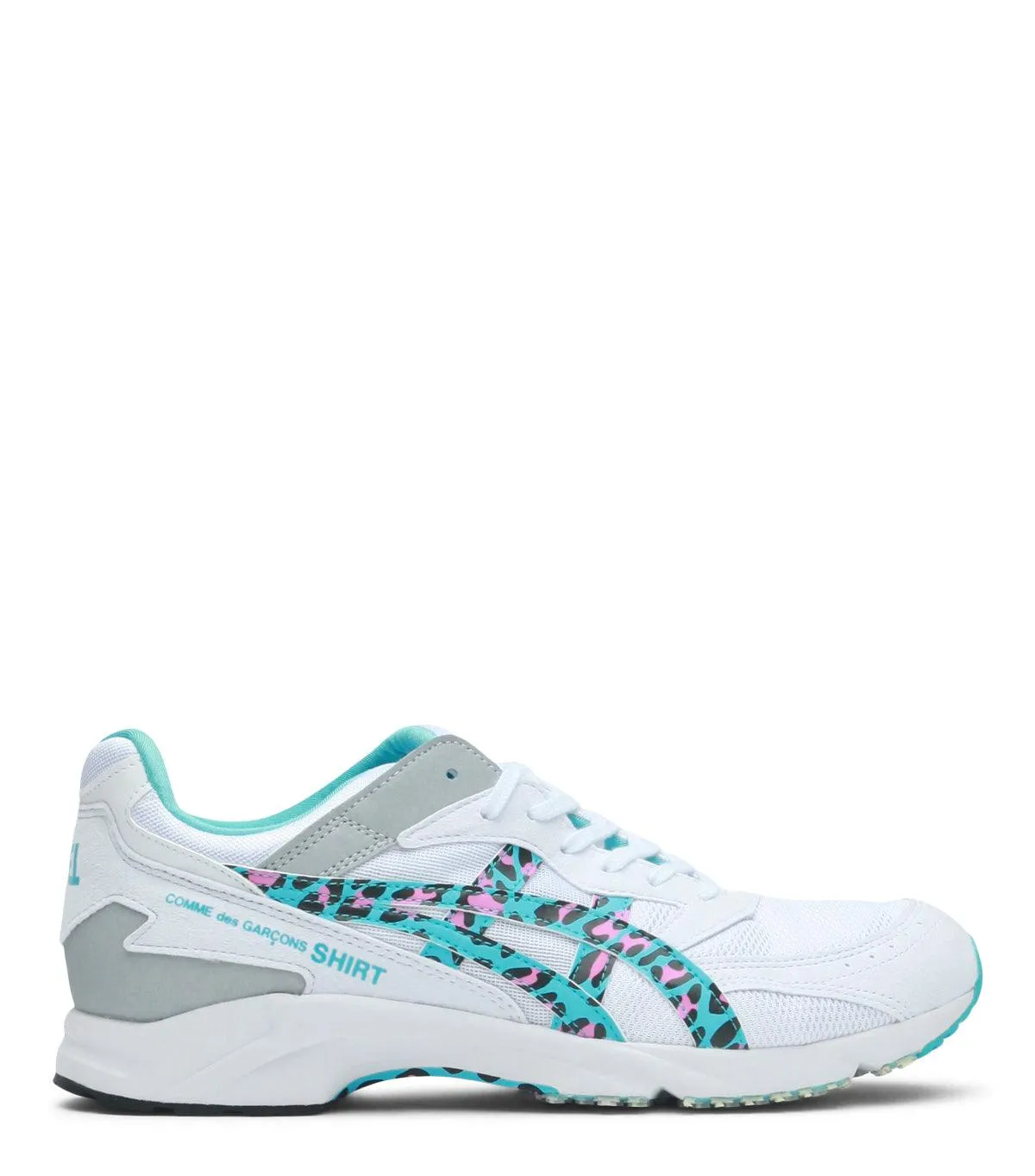 CdG SHIRT x Asics Tarther Leopard Blue fade - resistant Functional Design