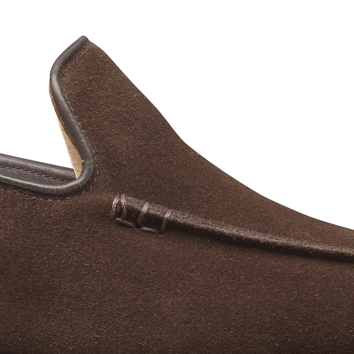 Salcombe Dark Brown Suede Durable Leather Slip-ons Calm Path