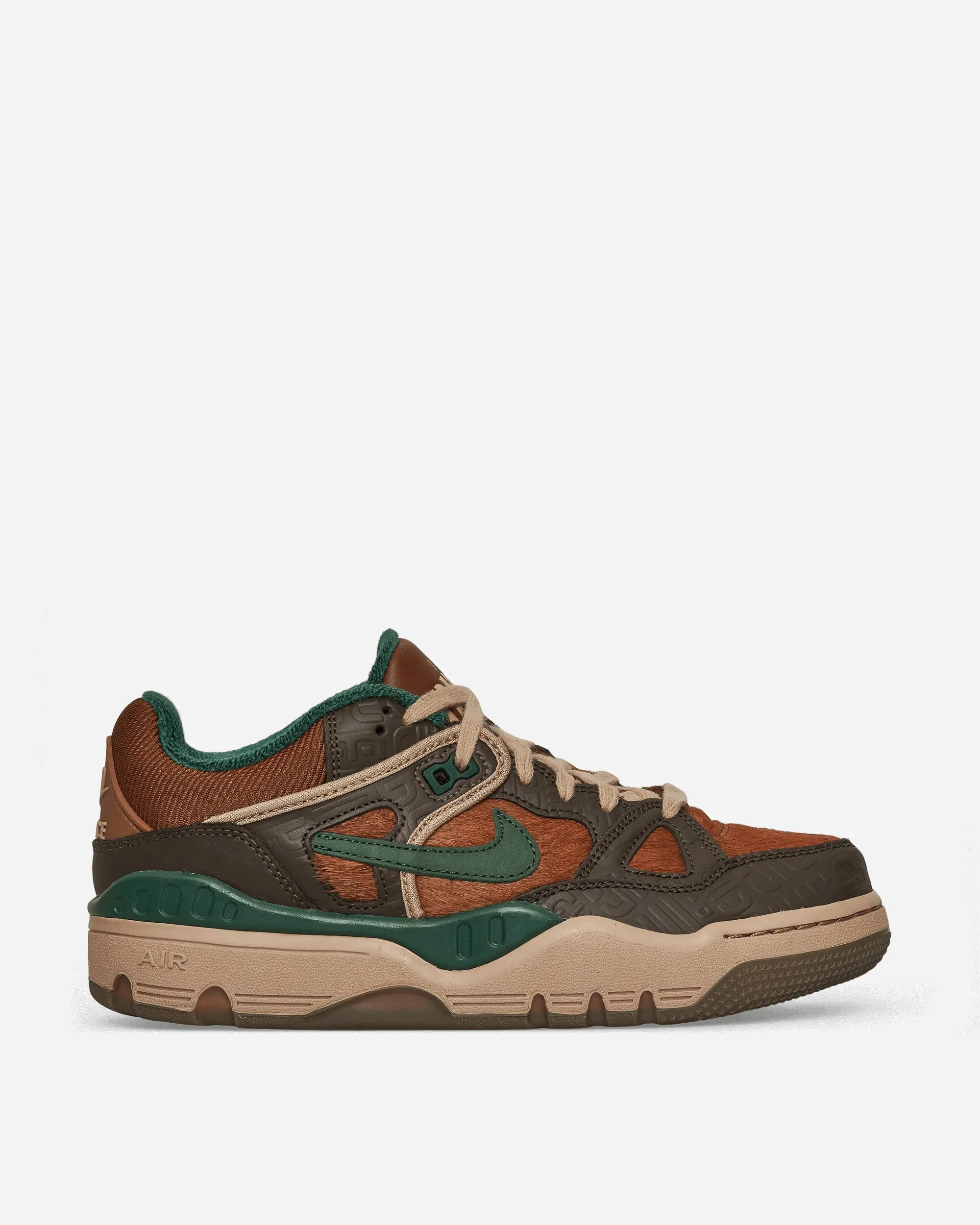 NIGO Air Force 3 Low Sneakers Baroque Brown / Pecan Elastic Cuff Plain Tone