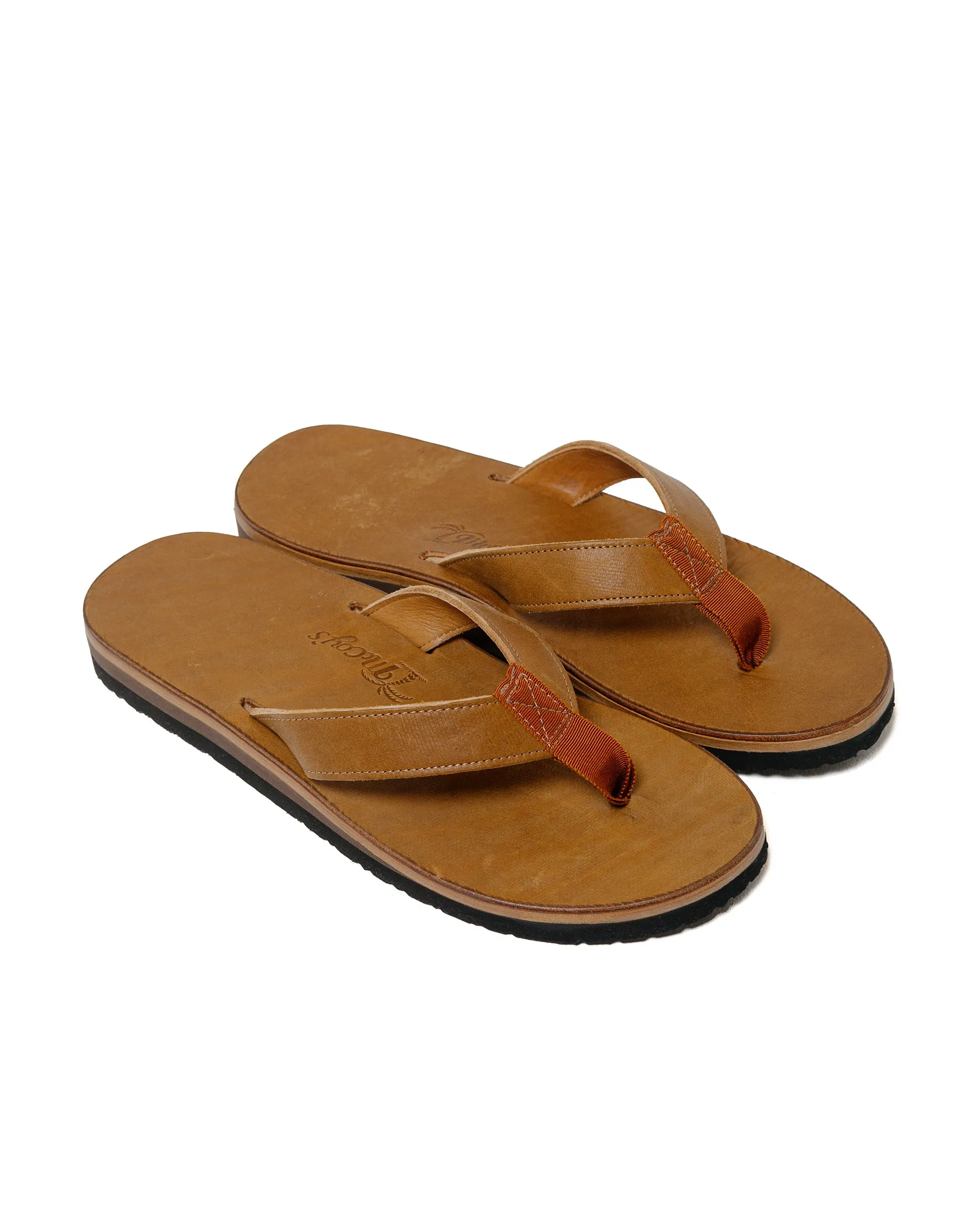 The Real McCoy's MA24011 Leather Arched Sandal Raw Sienna Walking Gear