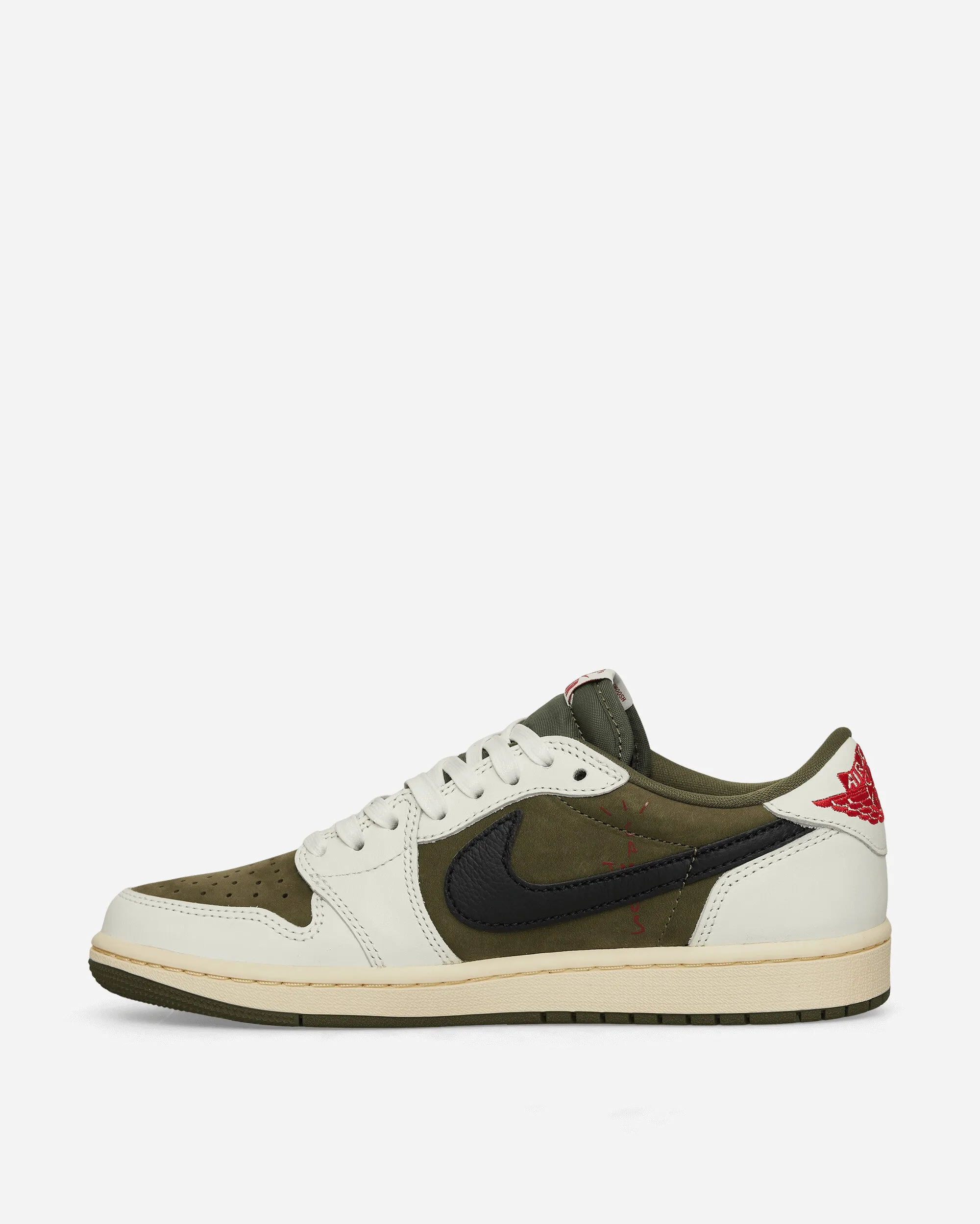 School Pace Loose Fit Travis Scott Air Jordan 1 Low Sneakers Medium Olive