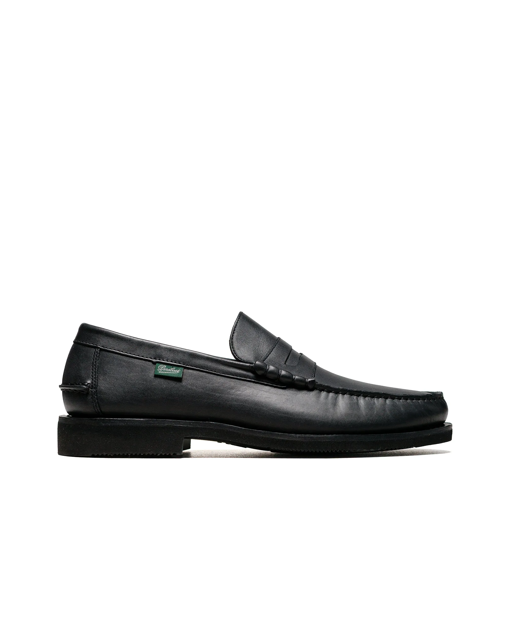 Quiet Traction Short Step Paraboot Brighton Lisse Noir