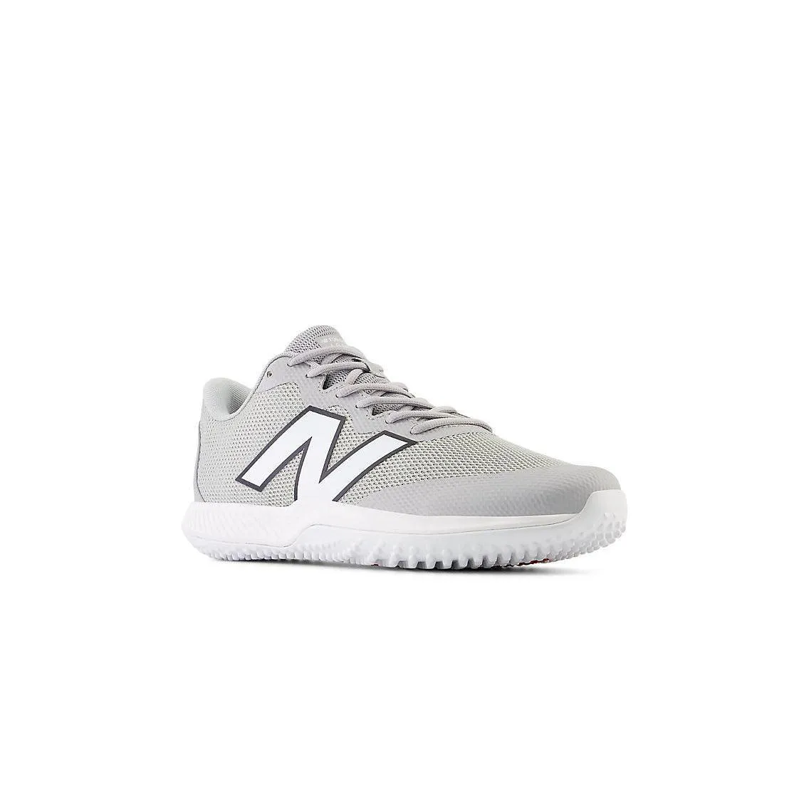 reinforced sole non-slip New Balance Men's FuelCell 4040 V7 Turf Baseball Shoes - Raincloud / Optic White - T4040TG7