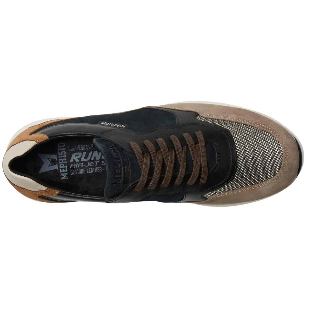 Easy Slip-On No Laces Mephisto Men's Driss Warm Grey/Multi