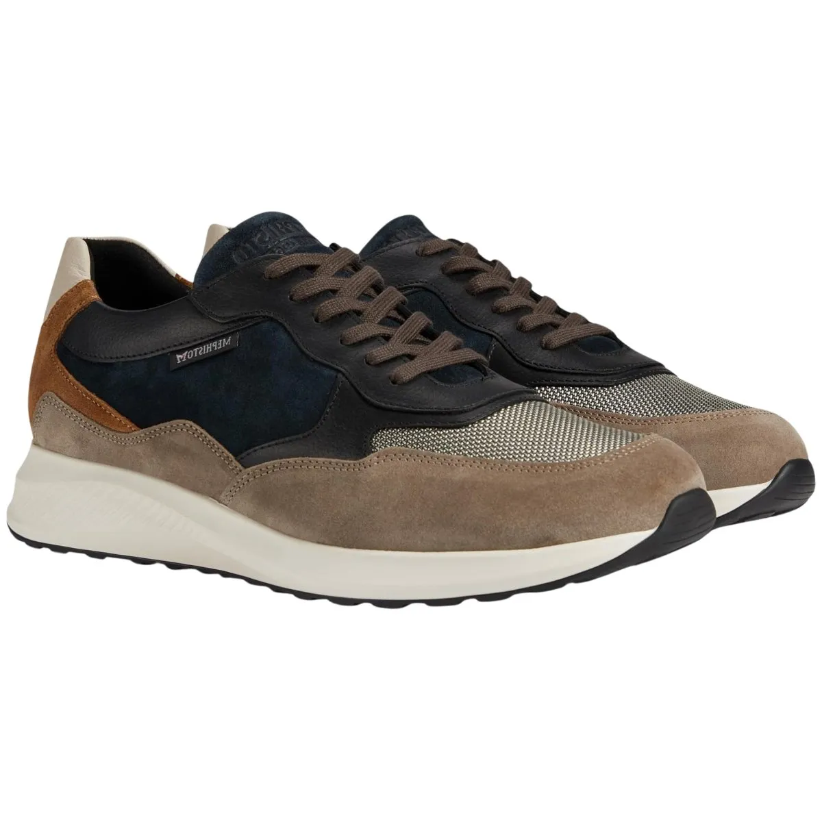 Travel Shoes Built Soft Mephisto Men's Driss Warm Grey/Multi