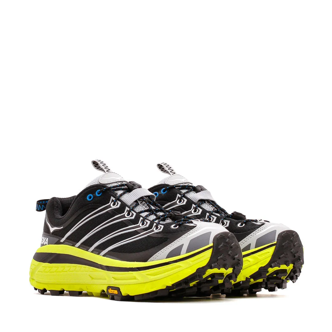 Leather Look Hoka One One Men Mafate Three2 Black Hoka Citrus 1141572-BHK
