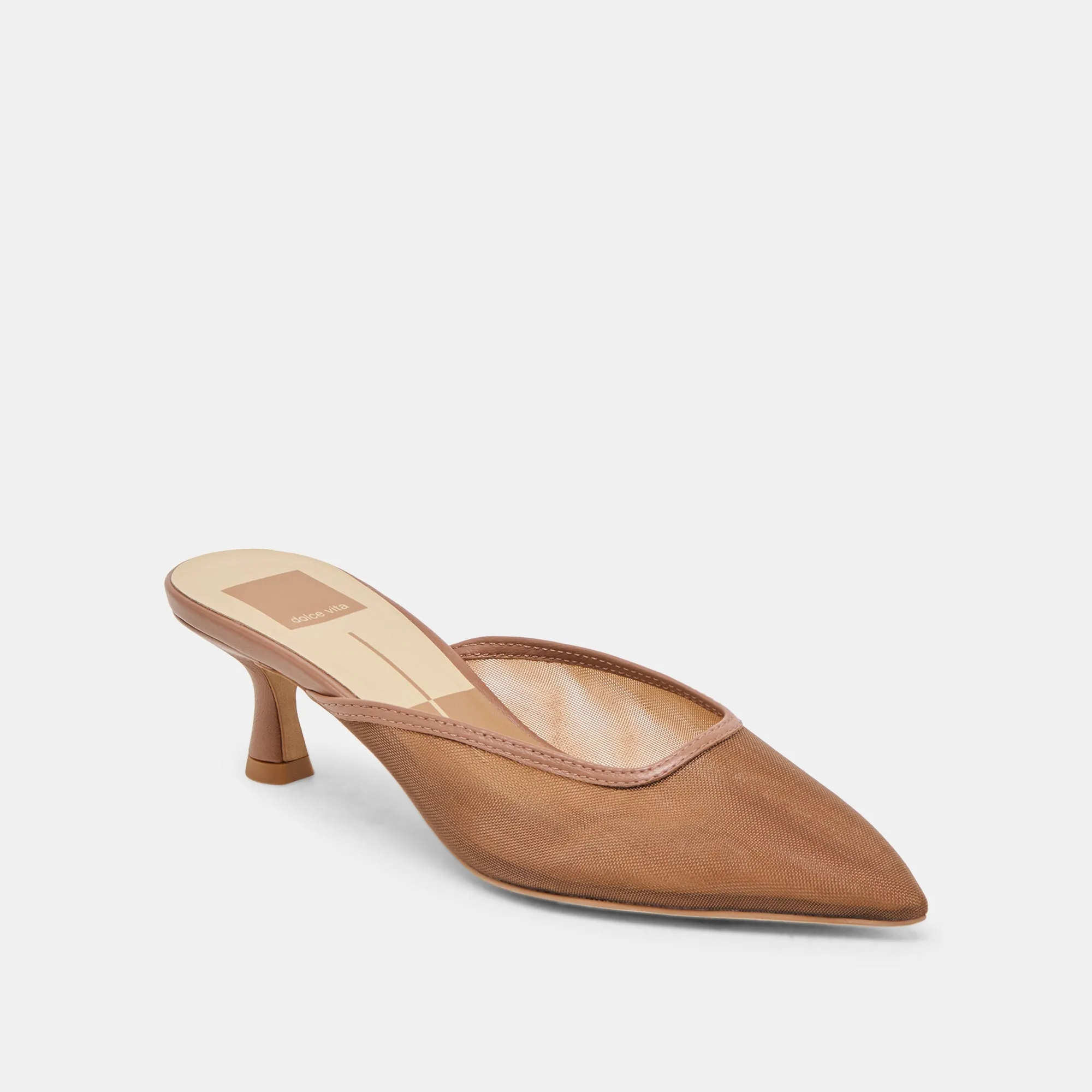 High Heel Shoes Peep Toe Leather Pumps CLEO HEELS CIDER MESH