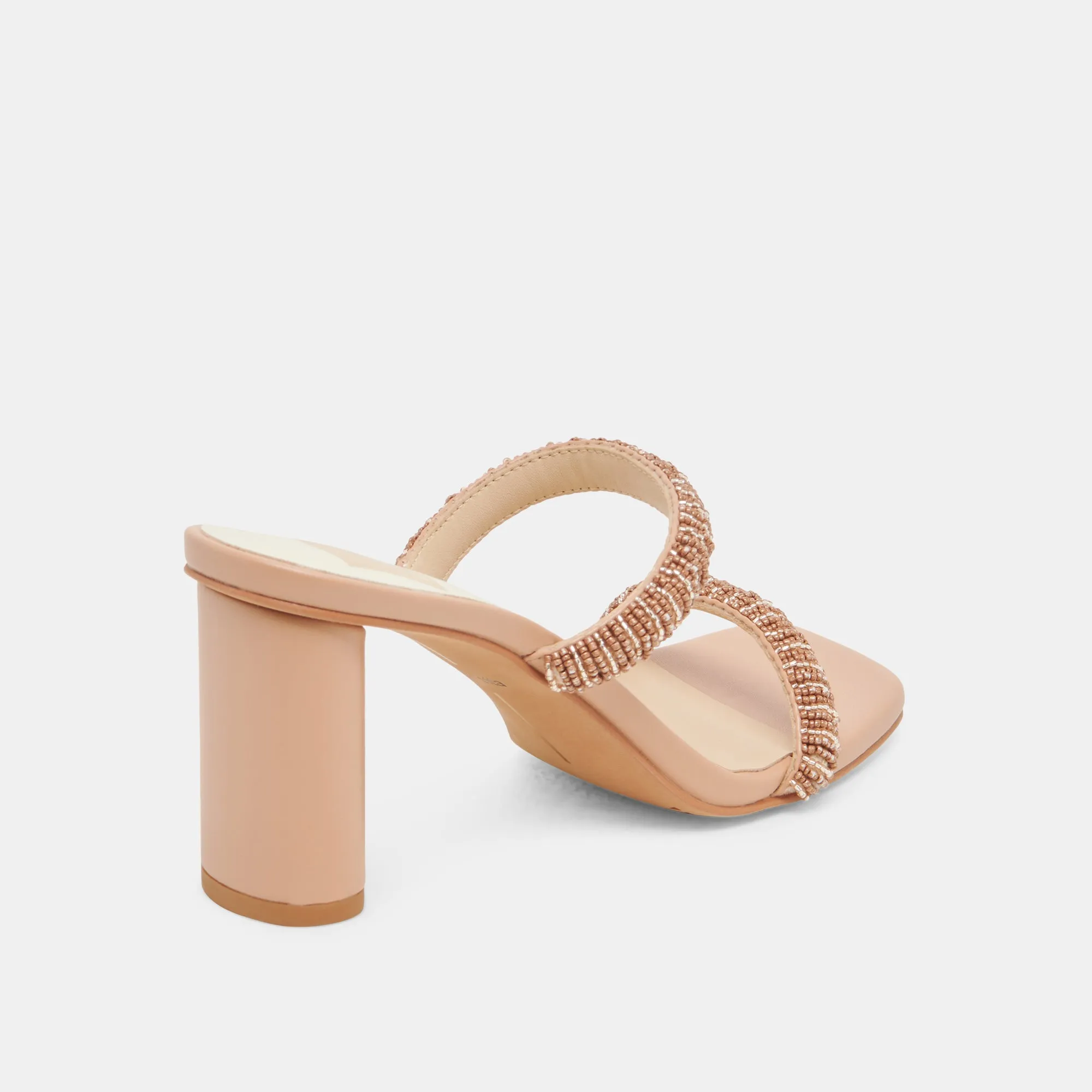 NOLAH HEELS CAFE MULTI BEADS Glam Heeled Sandals