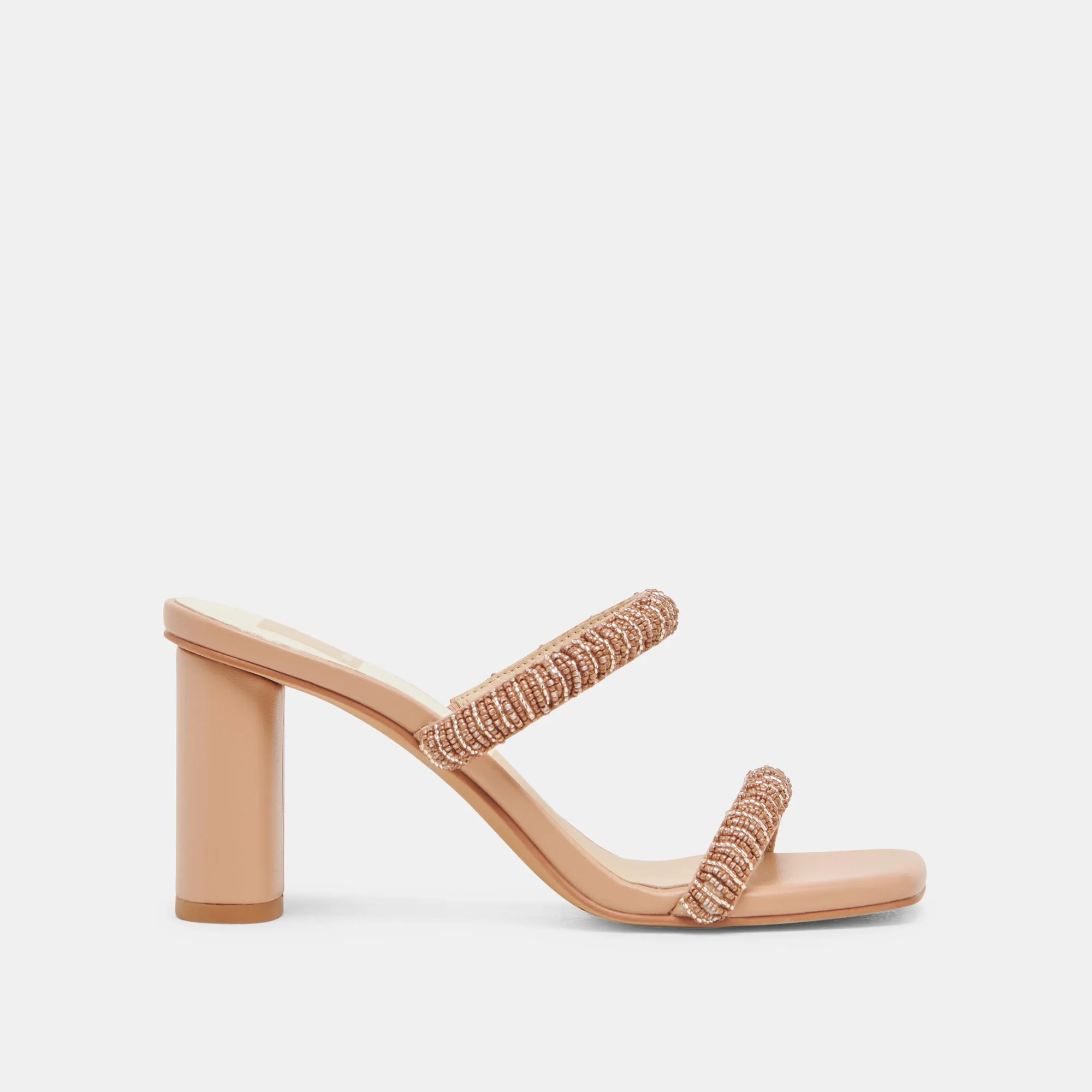 NOLAH HEELS CAFE MULTI BEADS Comfortable Stiletto Sandals