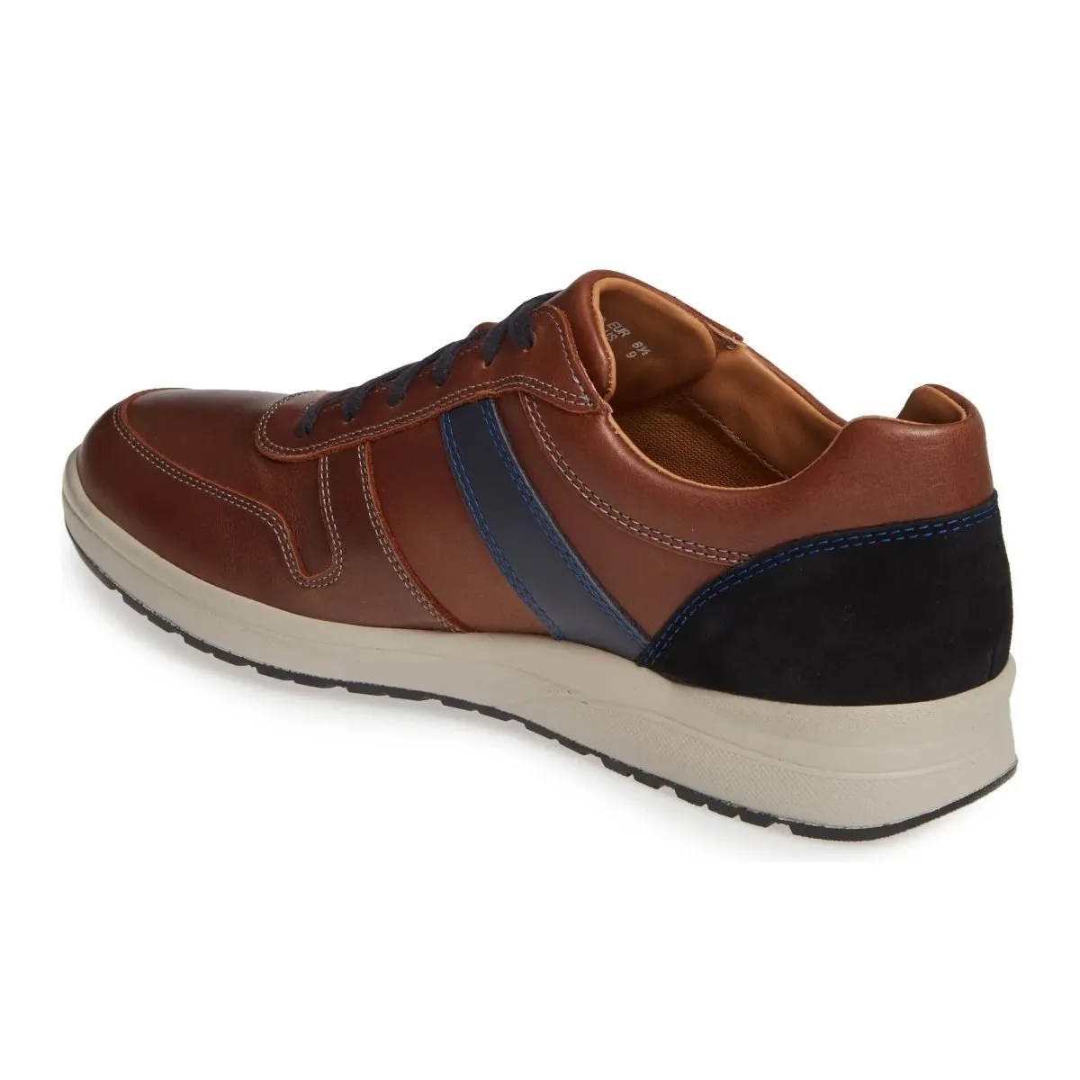 Mephisto Men's Vito Tan/Navy Nubuck Weekend Fun Shore Jog