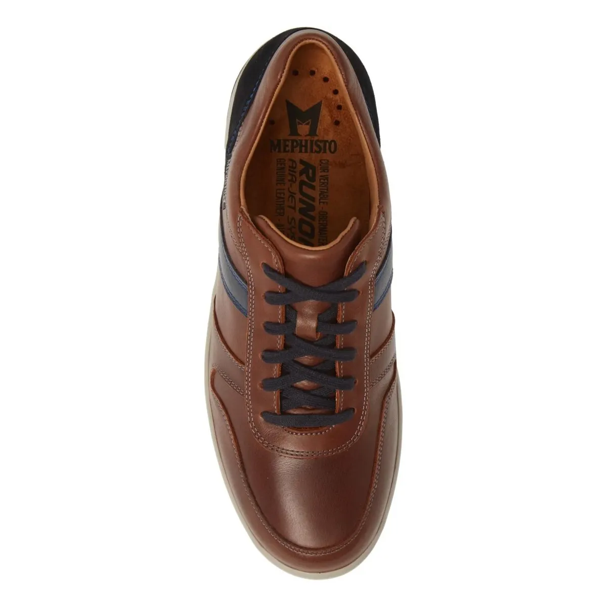 Mephisto Men's Vito Tan/Navy Nubuck Elastic Sides