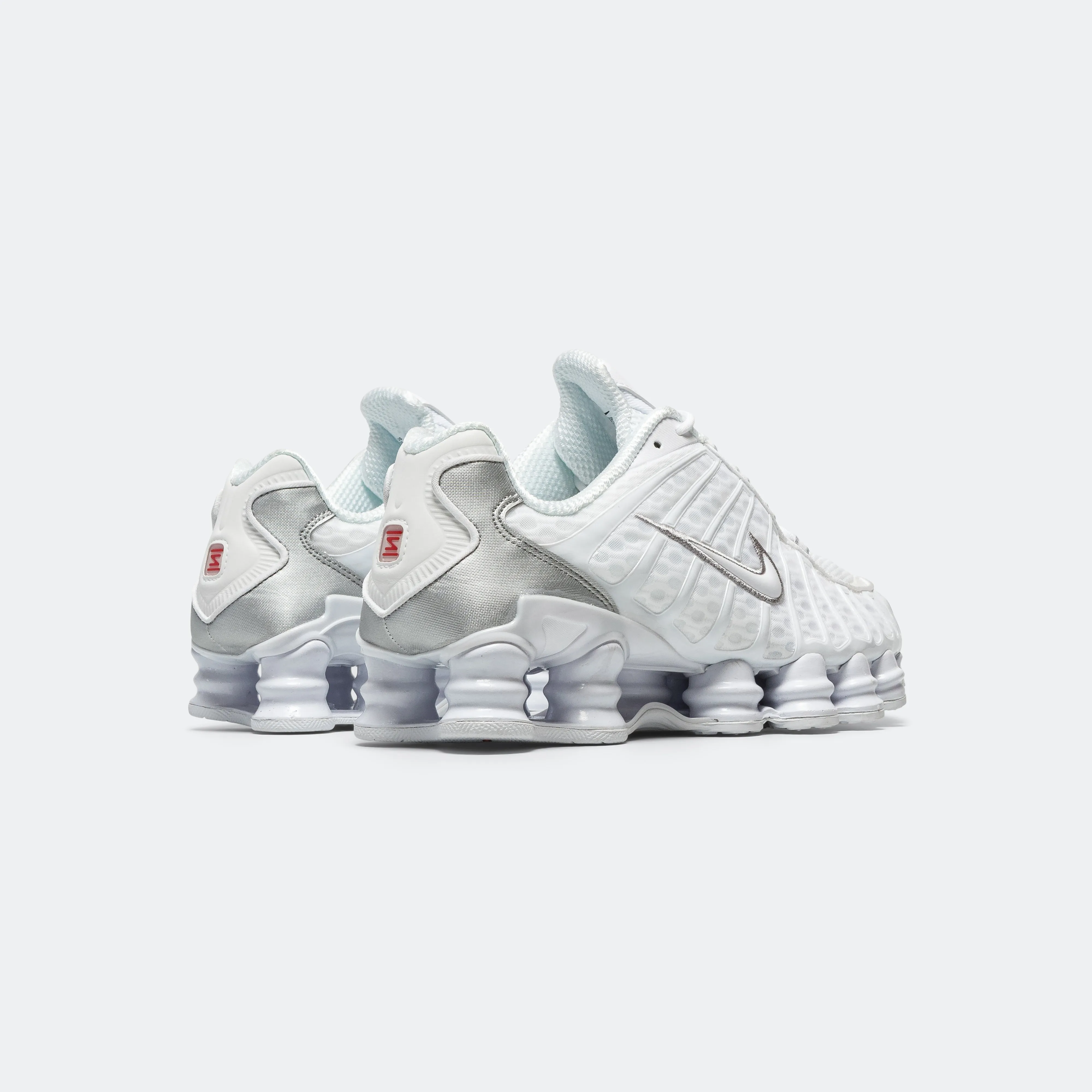 Womens Shox TL - White/White-Metallic Silver-Max Orange Adaptive Cushion Stack