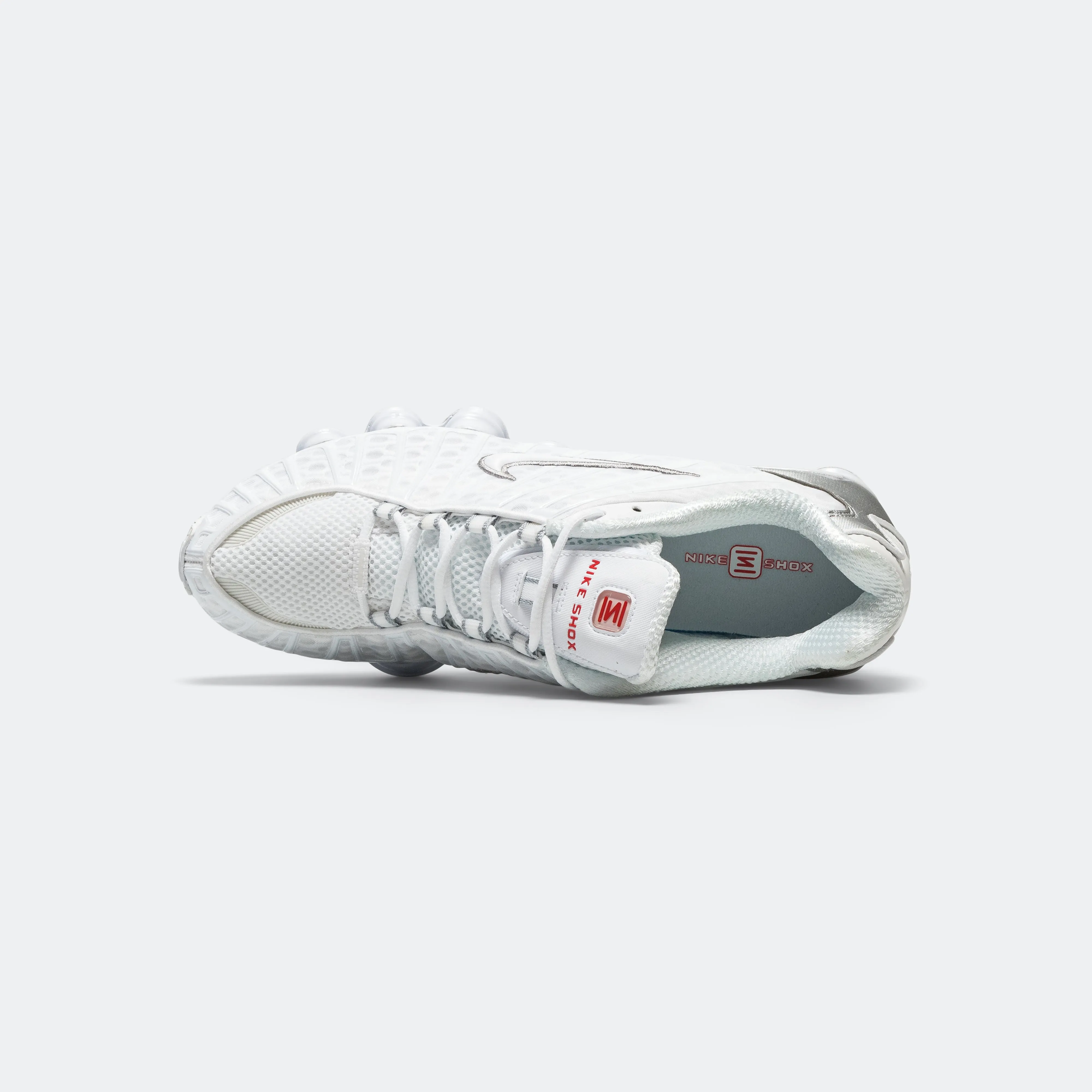 Secure Grip Quick Flow Womens Shox TL - White/White-Metallic Silver-Max Orange