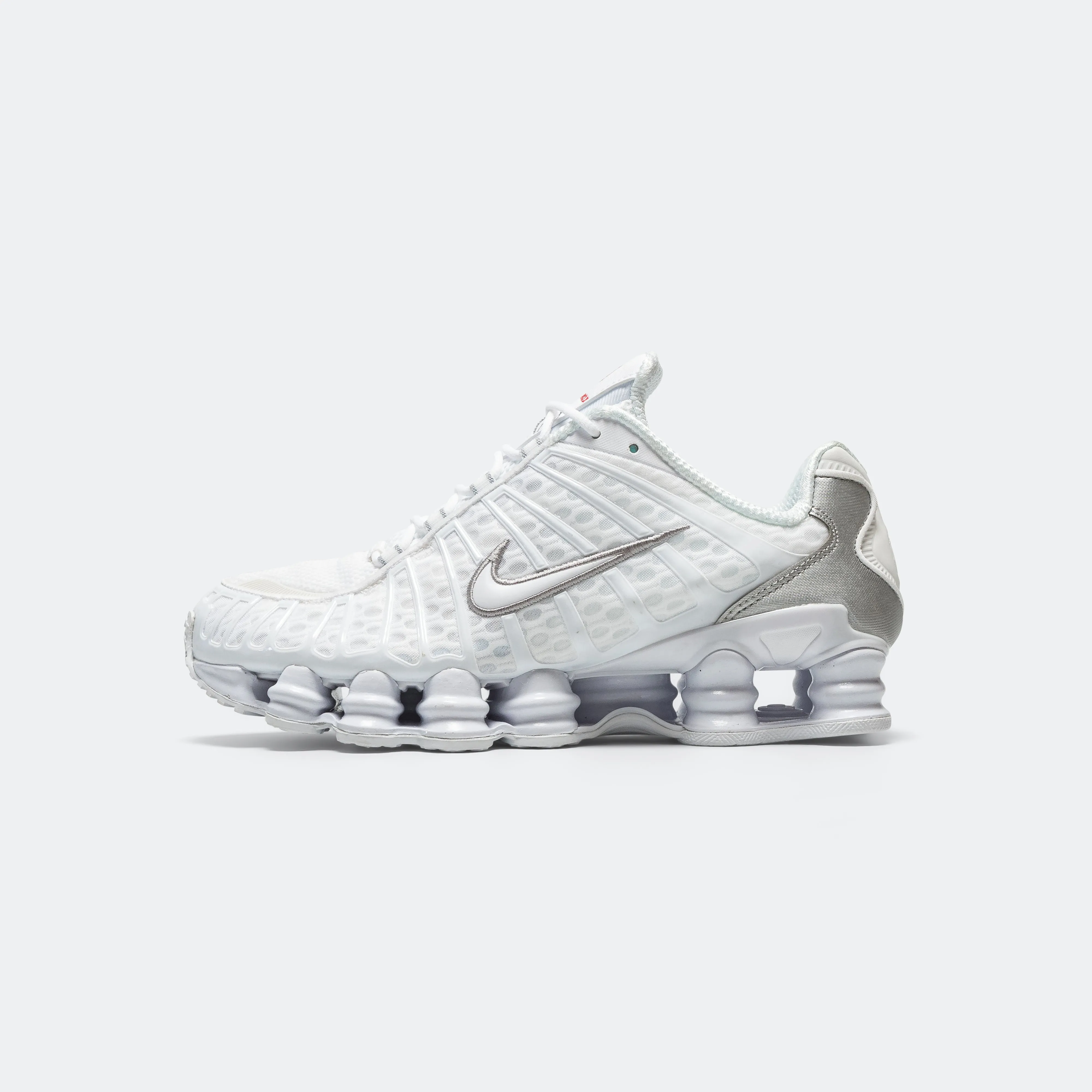 Womens Shox TL - White/White-Metallic Silver-Max Orange Walk Time
