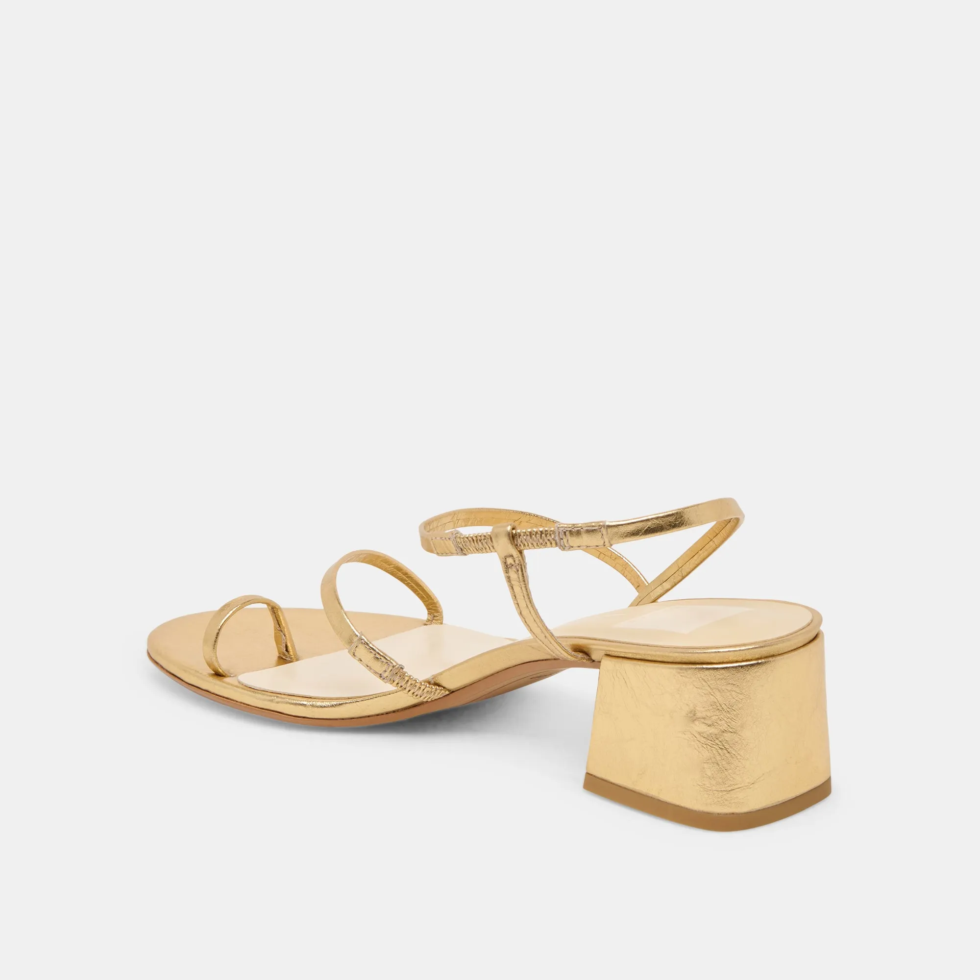 Stylish Pumps TRINI HEELS GOLD LEATHER