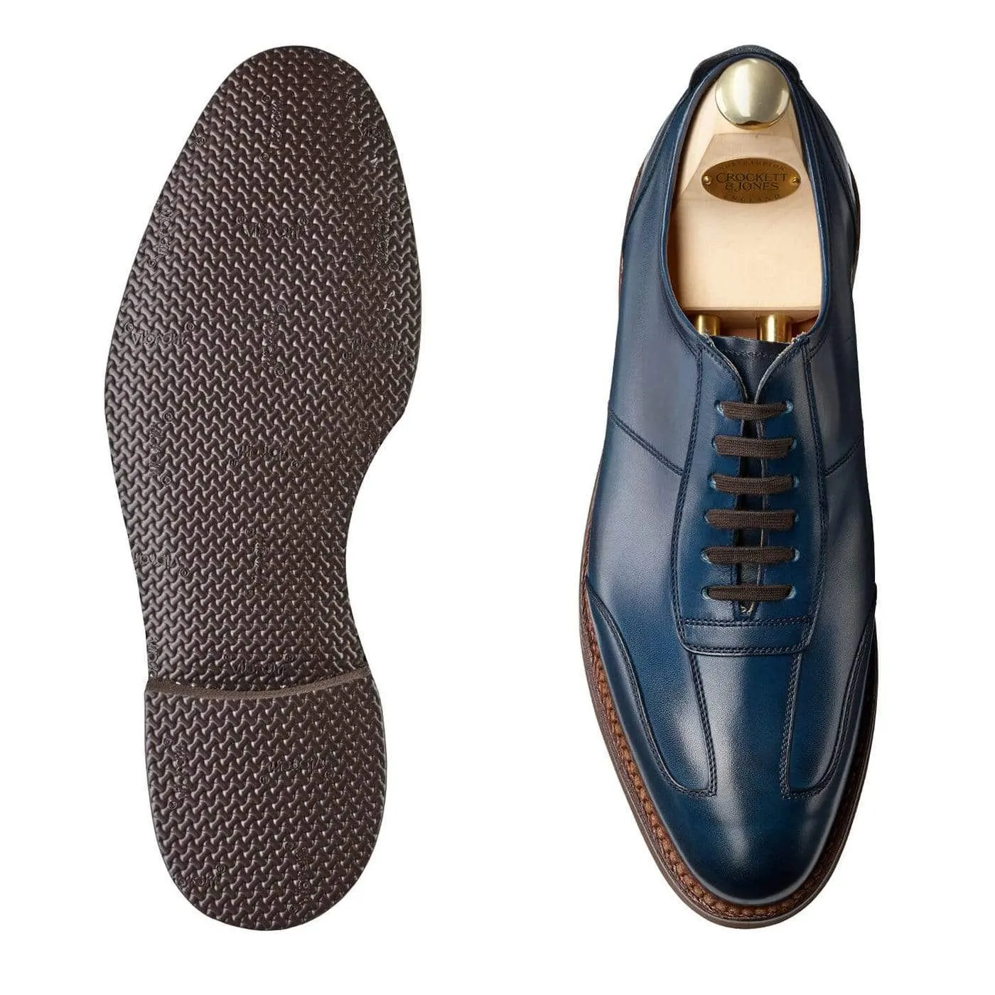 Casual Oxfords Minimalist Oxfords Truro Blue Burnished Calf