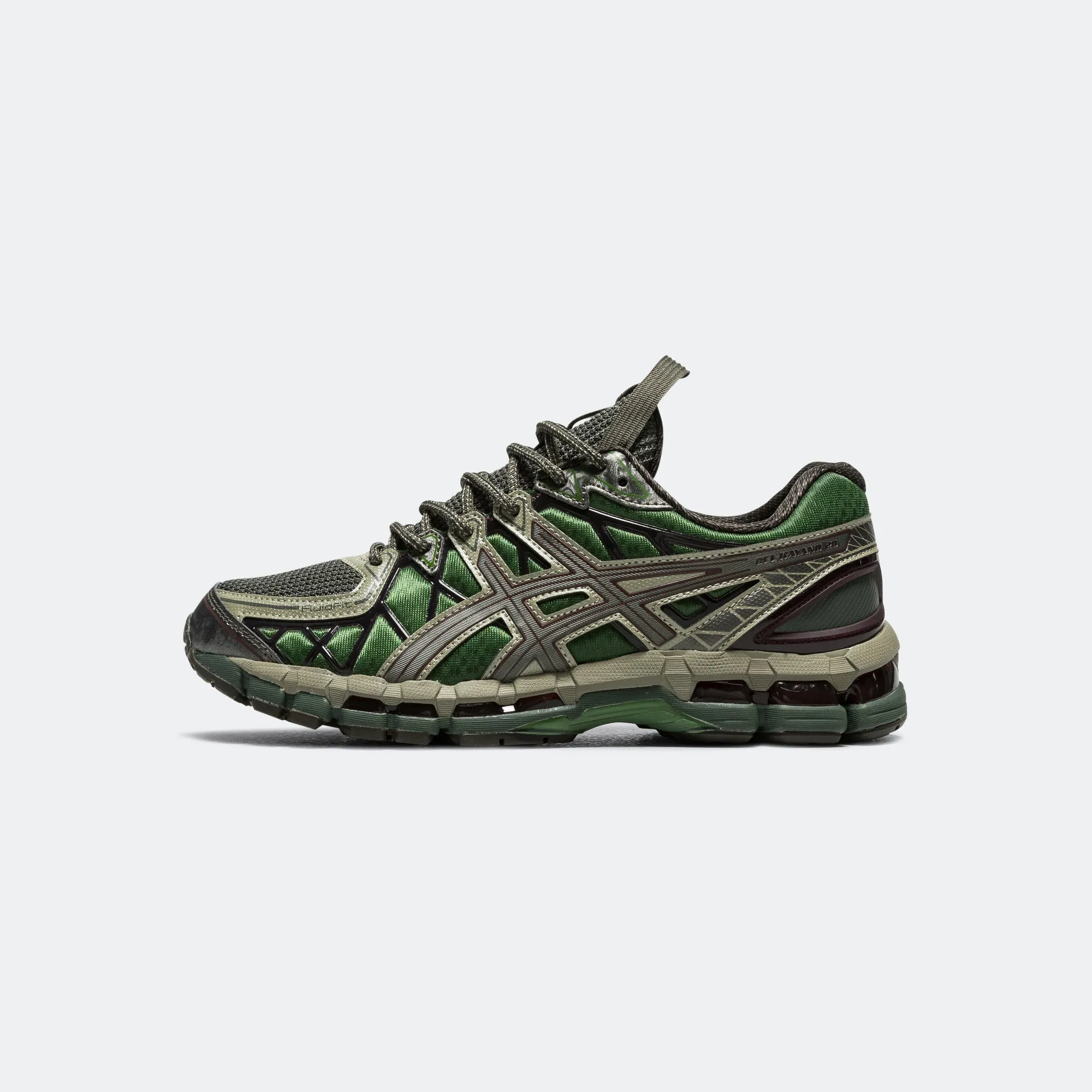 UB10-S GEL-Kayano 20 - Moss/Gunmetal Textured Grip Pattern