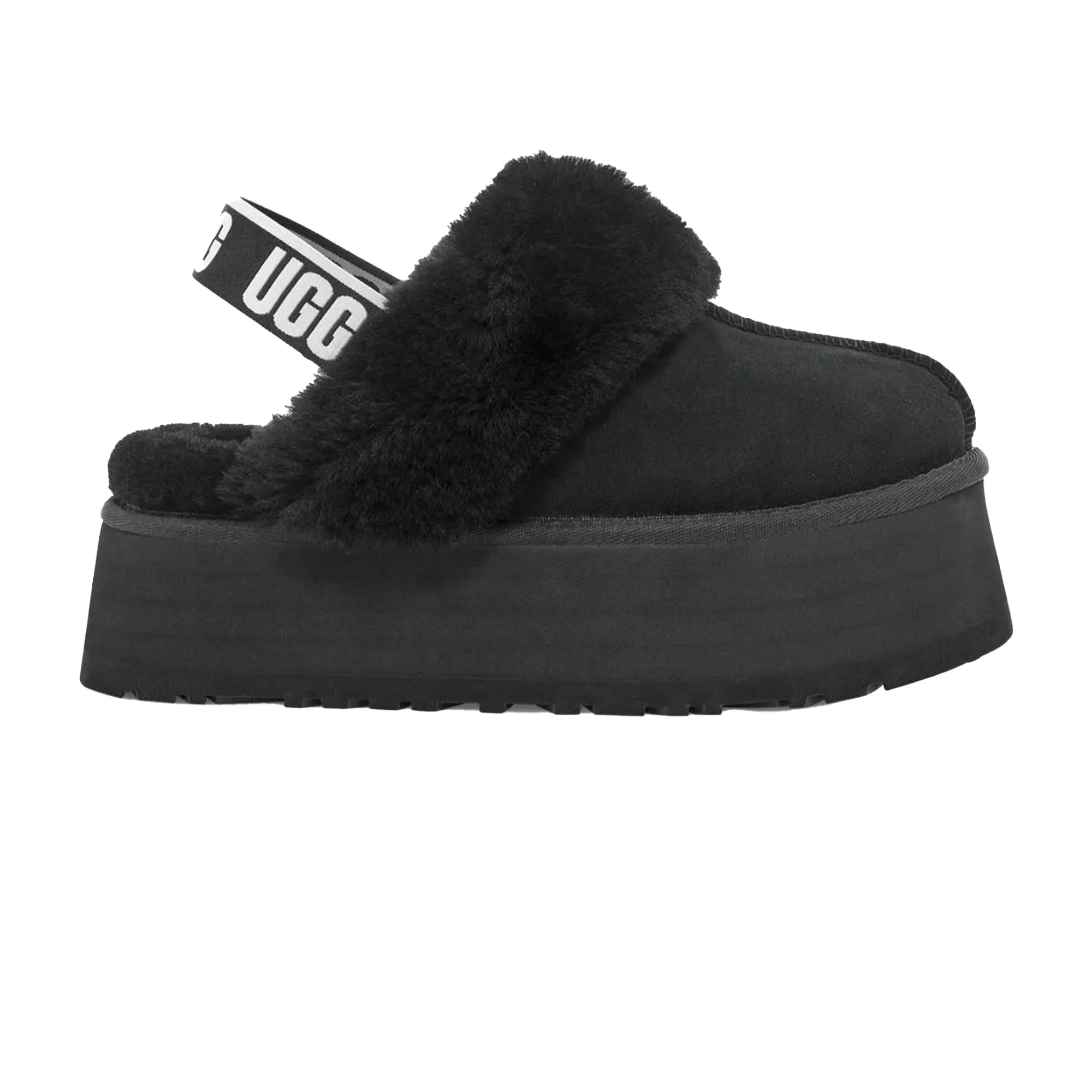 UGG Funkette Slipper 'Black' Women's (2025) Comfortable For Sports Quick Slip Sandals