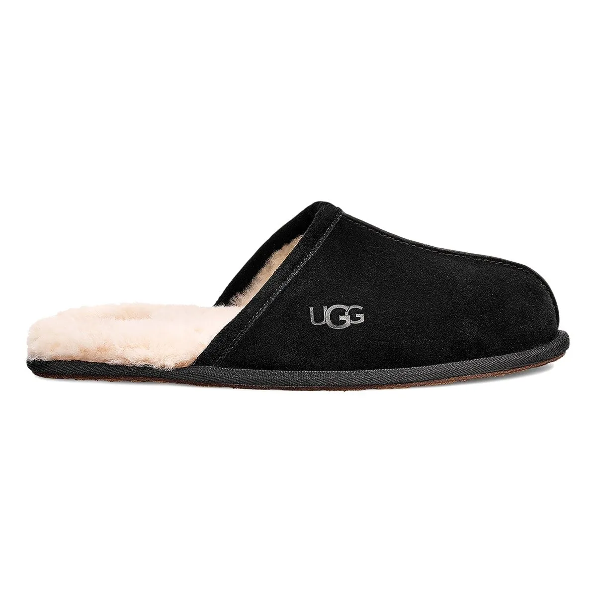 UGG Men's Scuff Black Suede Food Tour Warm Interior