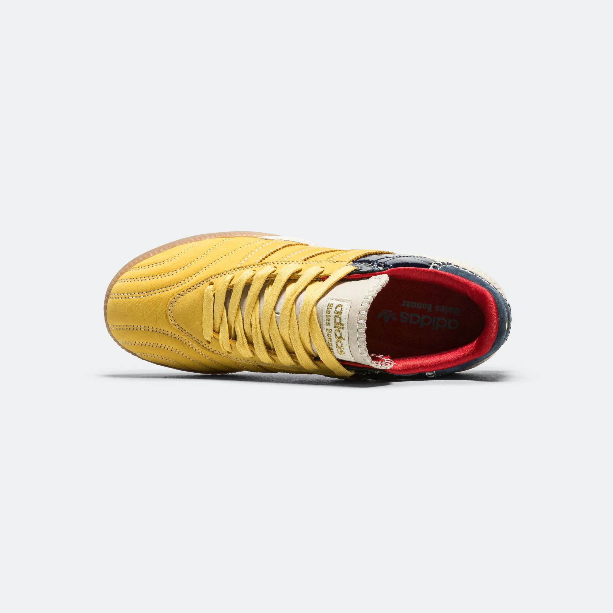 Samba Millenium x Wales Bonner - Fade Gold/Collegiate Navy Recycled Synthetic Upper Asymmetric Lacing System