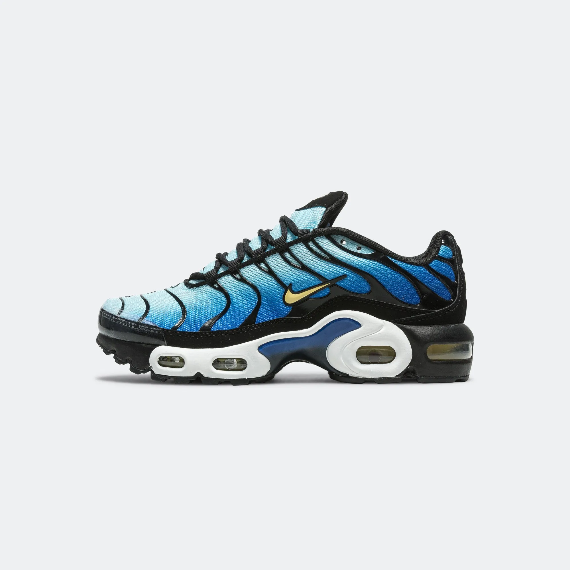 Air Max Plus (GS) - Black/Chamois-Sky Blue-Hyper Blue Versatile Look Ergonomic Lasting