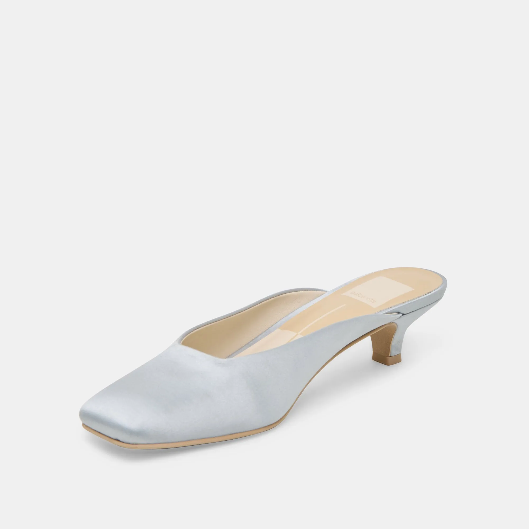 Travel Heels UMARA HEELS LIGHT BLUE SATIN