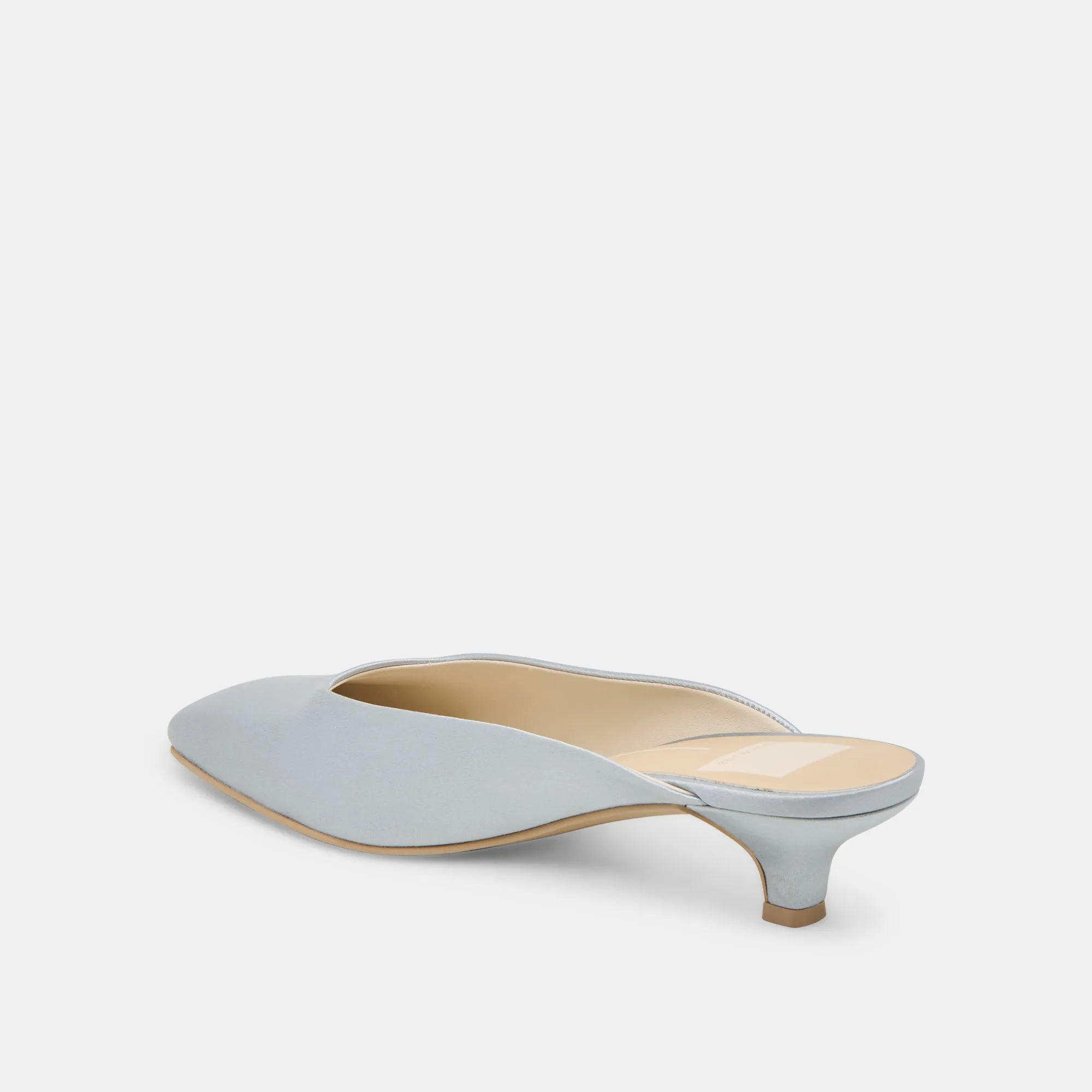 Comfortable Day Pumps UMARA HEELS LIGHT BLUE SATIN