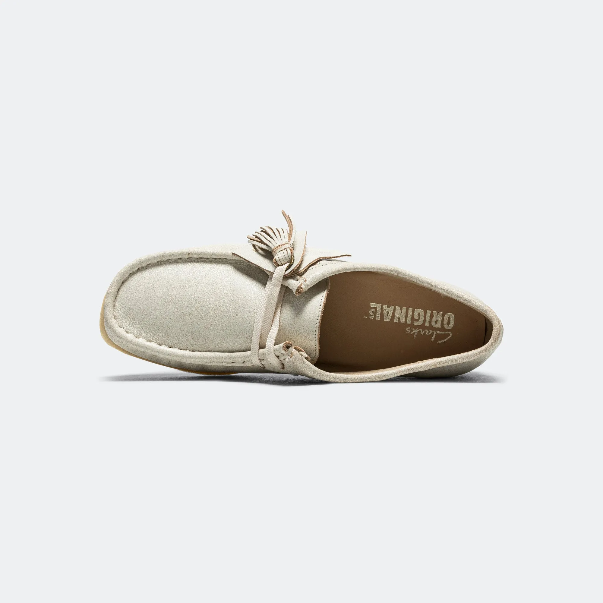 Womens Wallabee - White Leather Lightweight Sole
