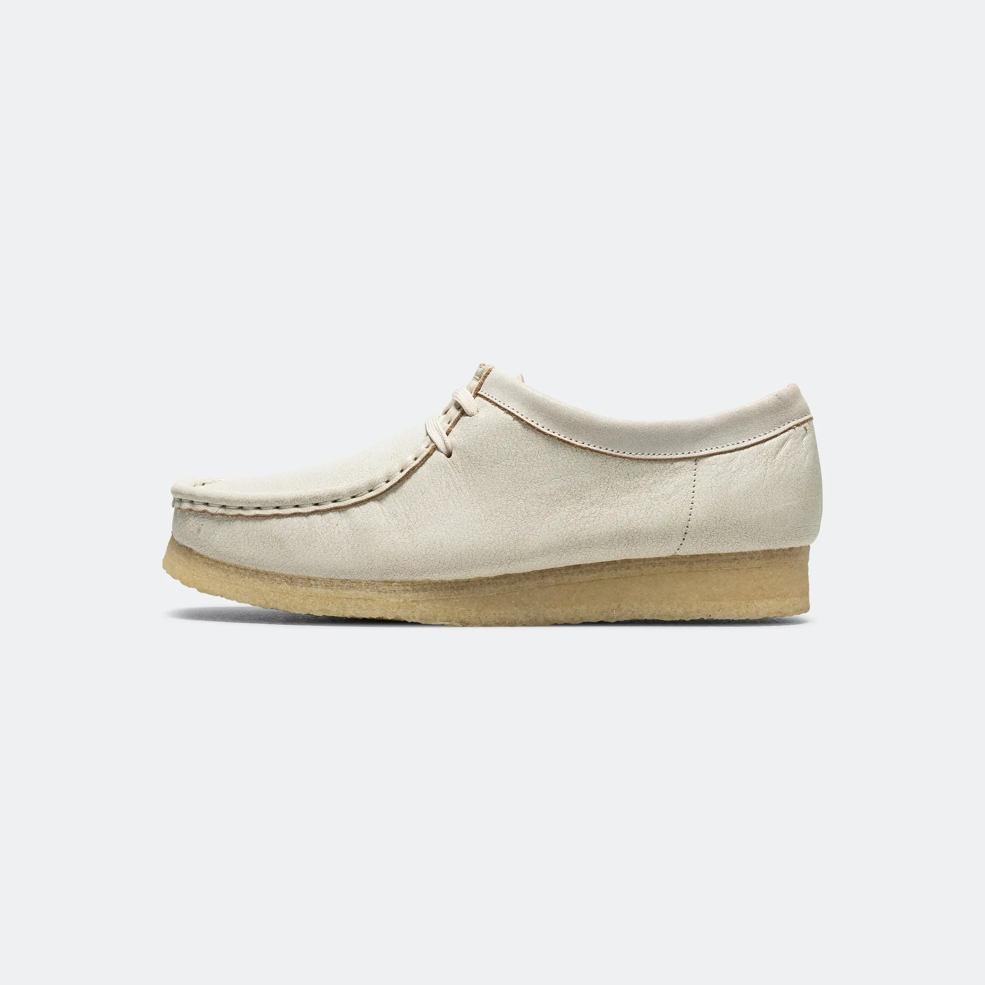 Anti Odor Treatment Womens Wallabee - White Leather