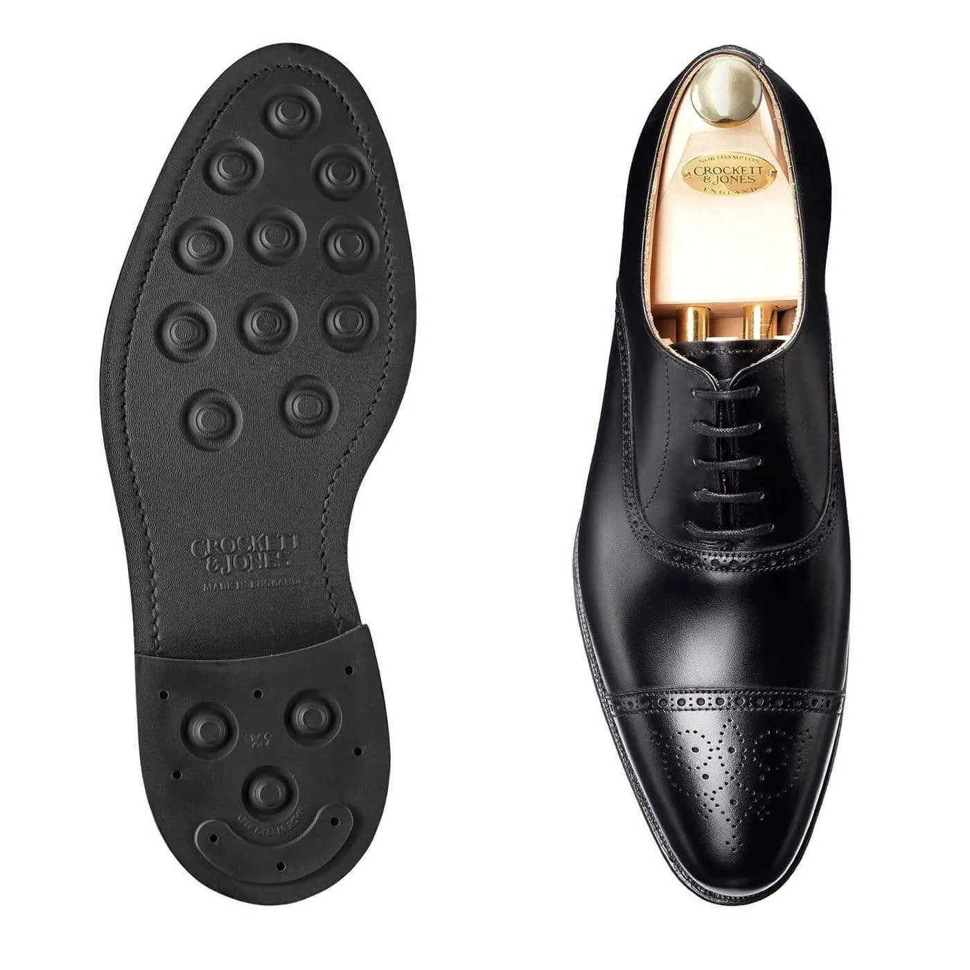 Malton Black Calf Leather Finish Smart Fashion