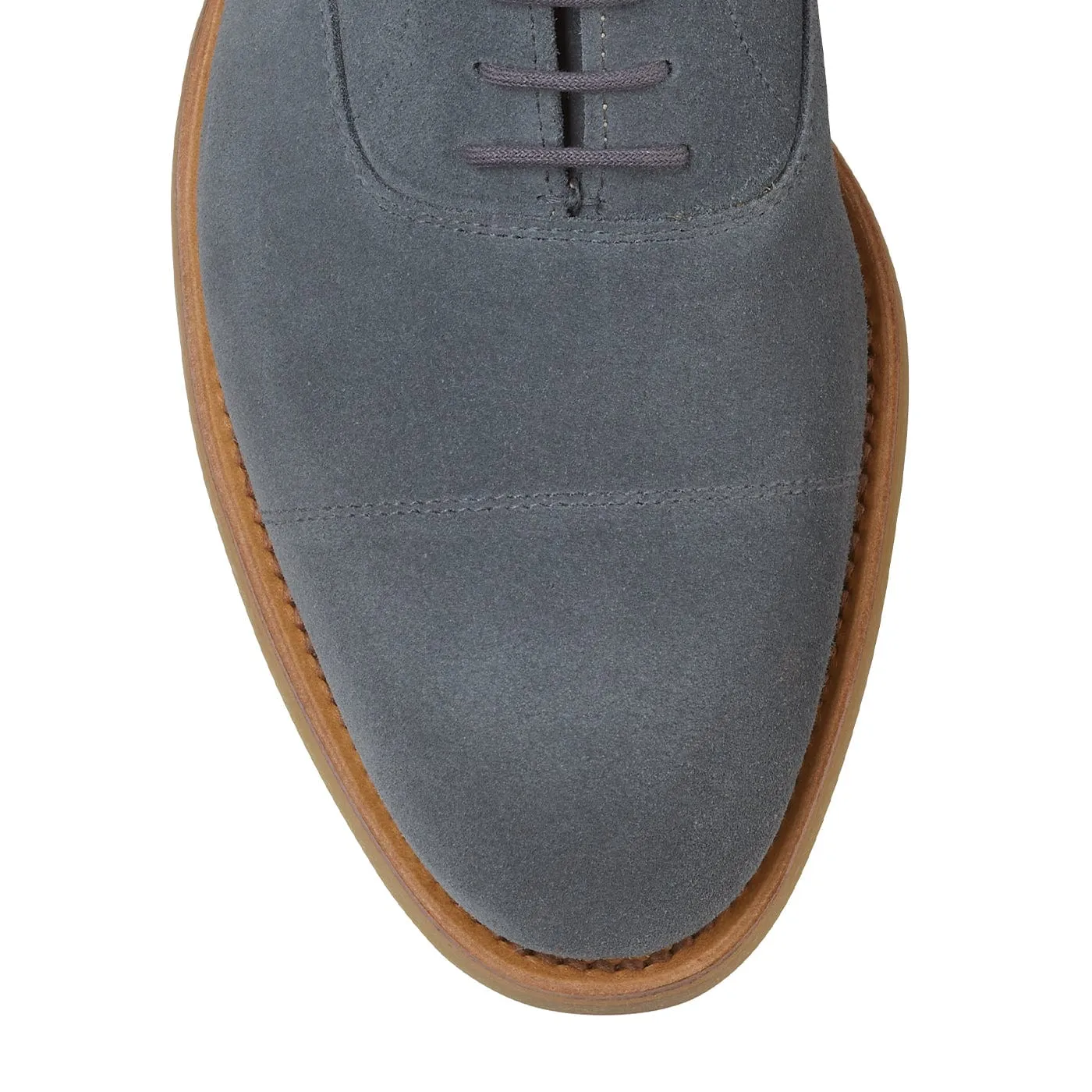 Tailored Fit Understated Oxfords Tresco Pastel Blue Suede