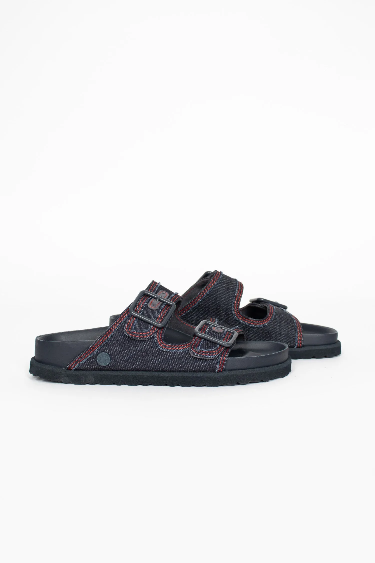 Arizona Stone Washed Sandal Dark Wash Denim Dawn Walk Push Step