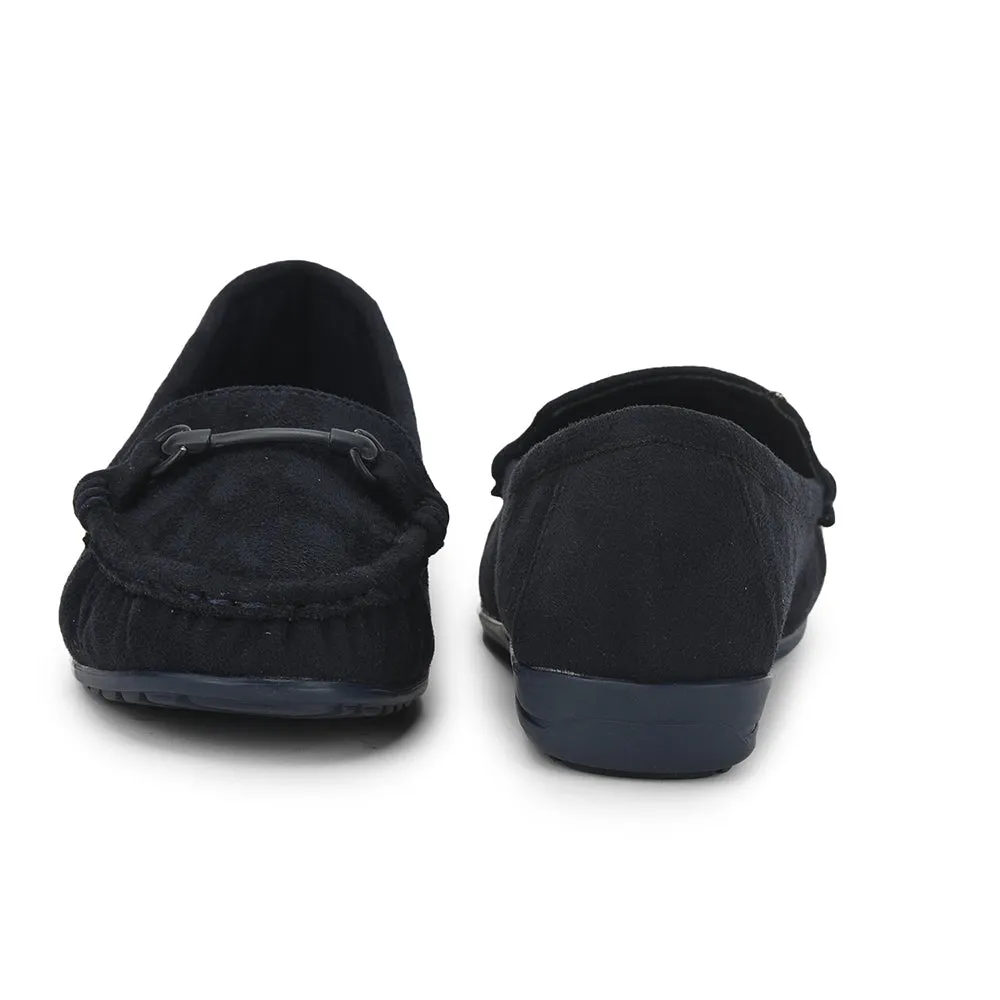 Non-Slip Sole Sure Lane Healers Casual Navy Blue Loafers For Women HM6-10 By Liberty